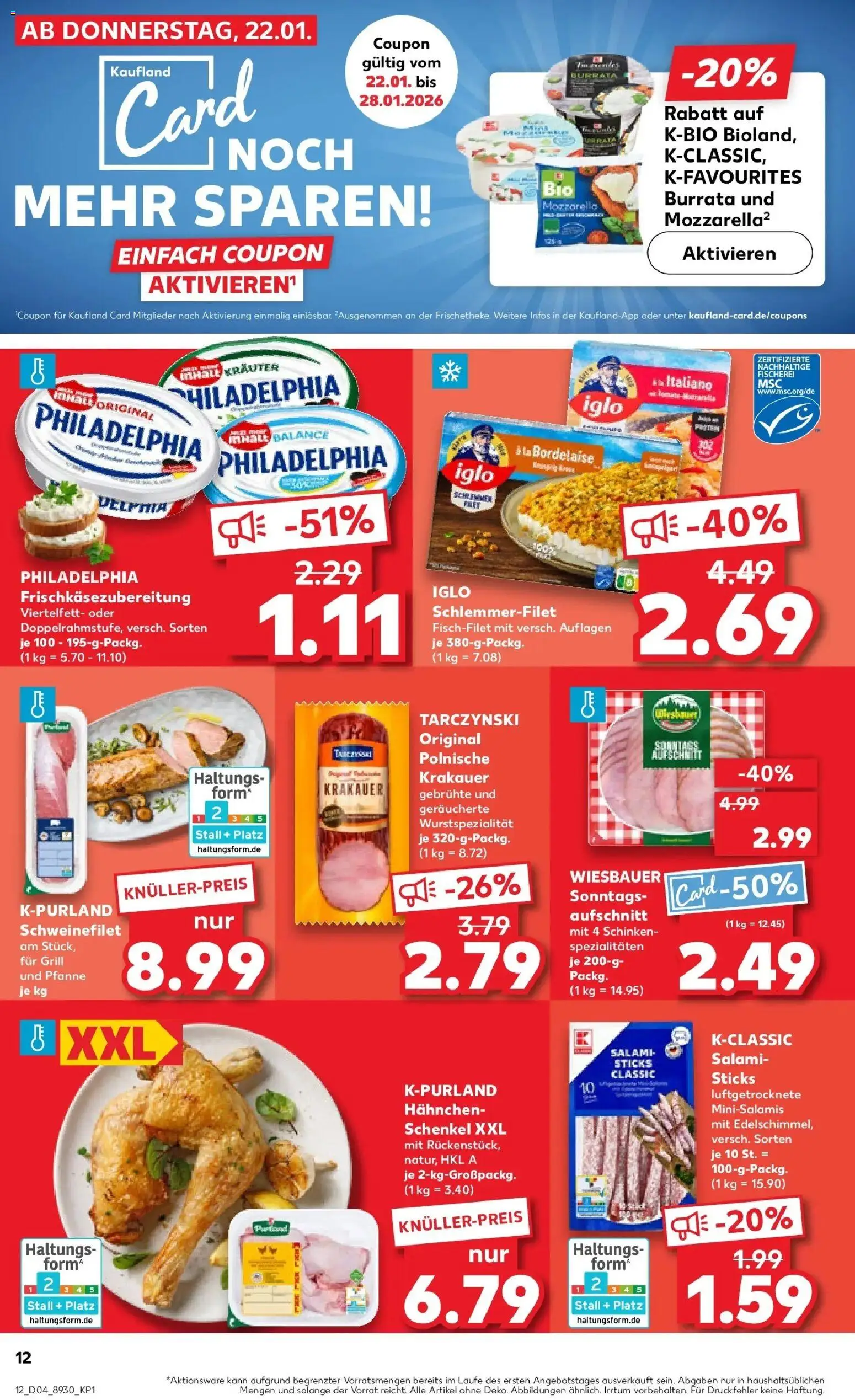 Kaufland prospekt Dieburg	 – gültig ab 25.01.2026 | Seite: 12 | Produkte: Grill, Hahnchen, Mozzarella, Schweinefilet