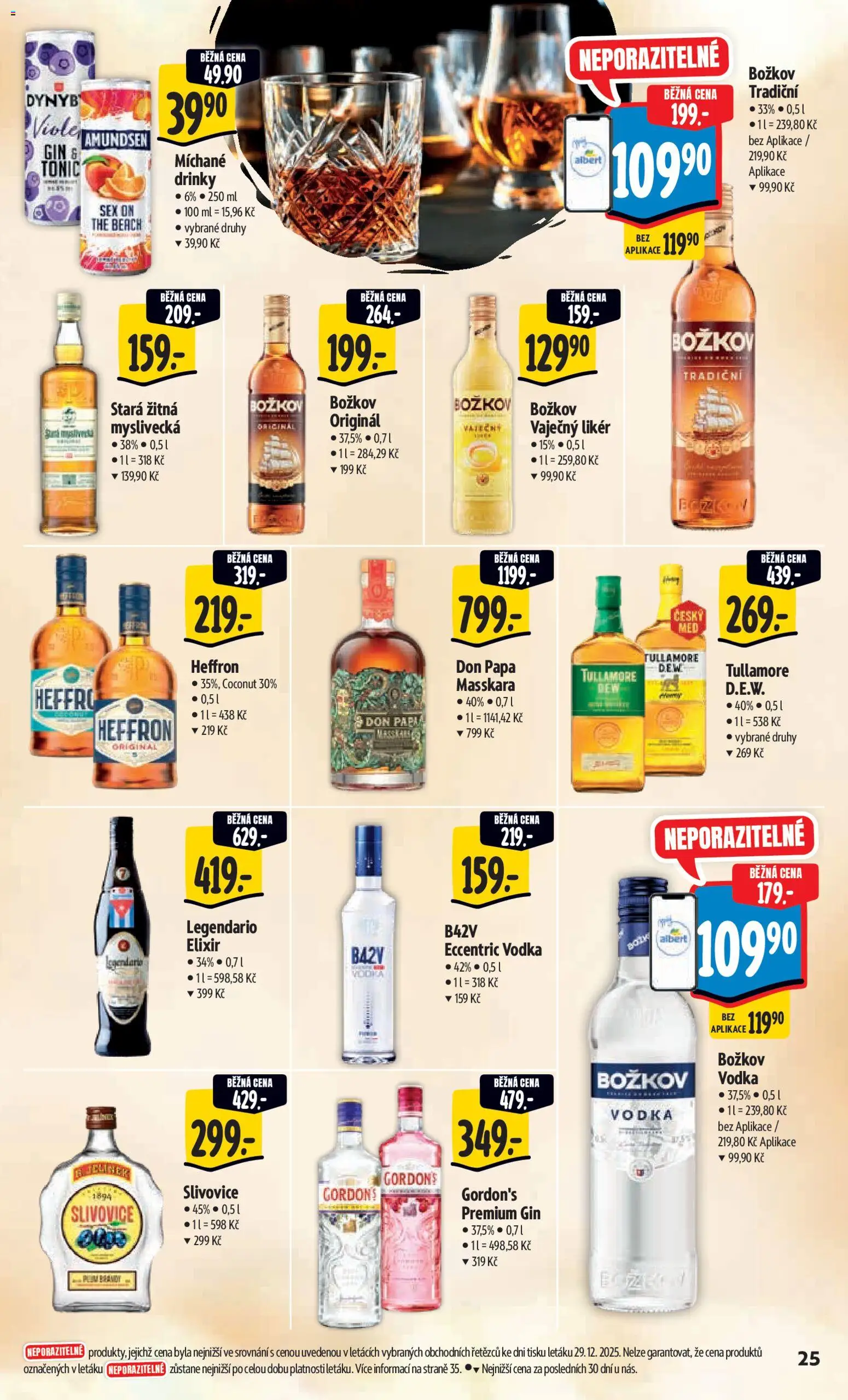 Albert leták - Hypermarket od 07.01.2026 | Strana: 33 | Produkty: Božkov, Slivovice, Legendario, Don papa