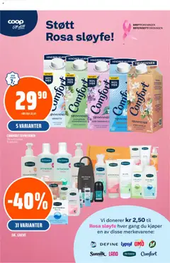 Forhåndsvisning av Coop Obs kundeavis gyldig fra 12.10.2025 | Side: 16 | Produkter: Tøymykner, Intimvask, Te, Sløyfe