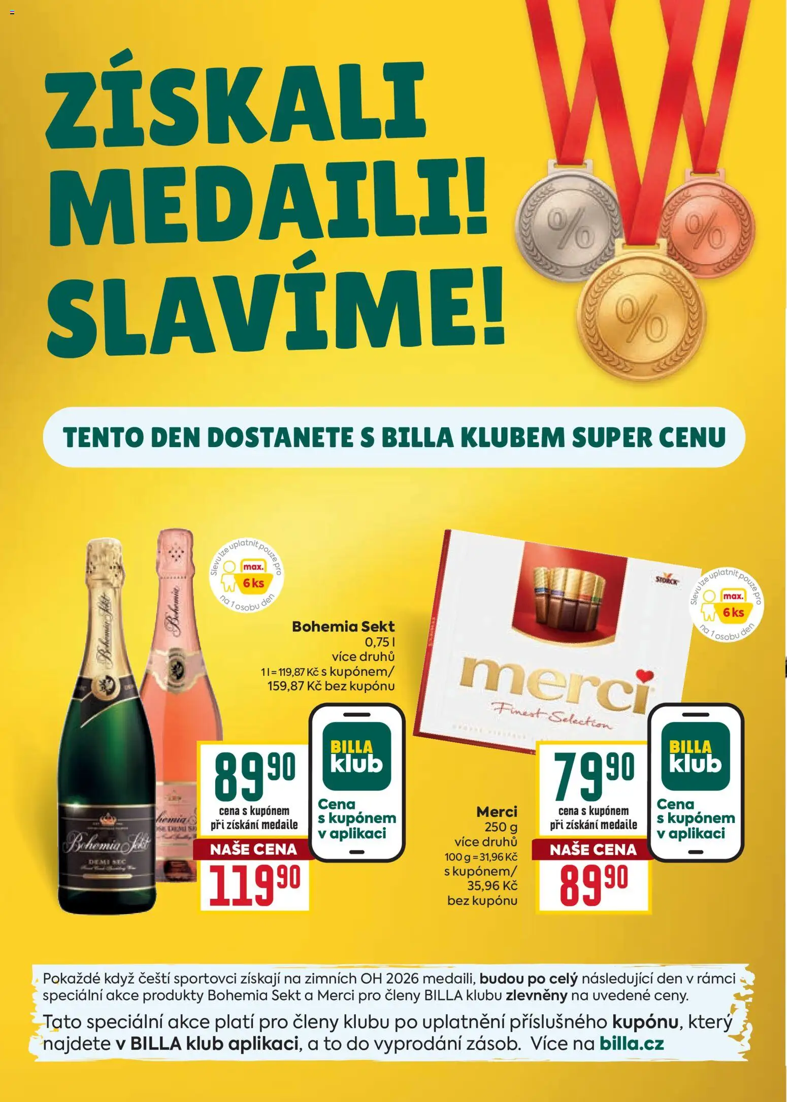 Billa Velký leták od 04.02.2026 | Strana: 12 | Produkty: Finest, Bohemia sekt, Merci, Sekt