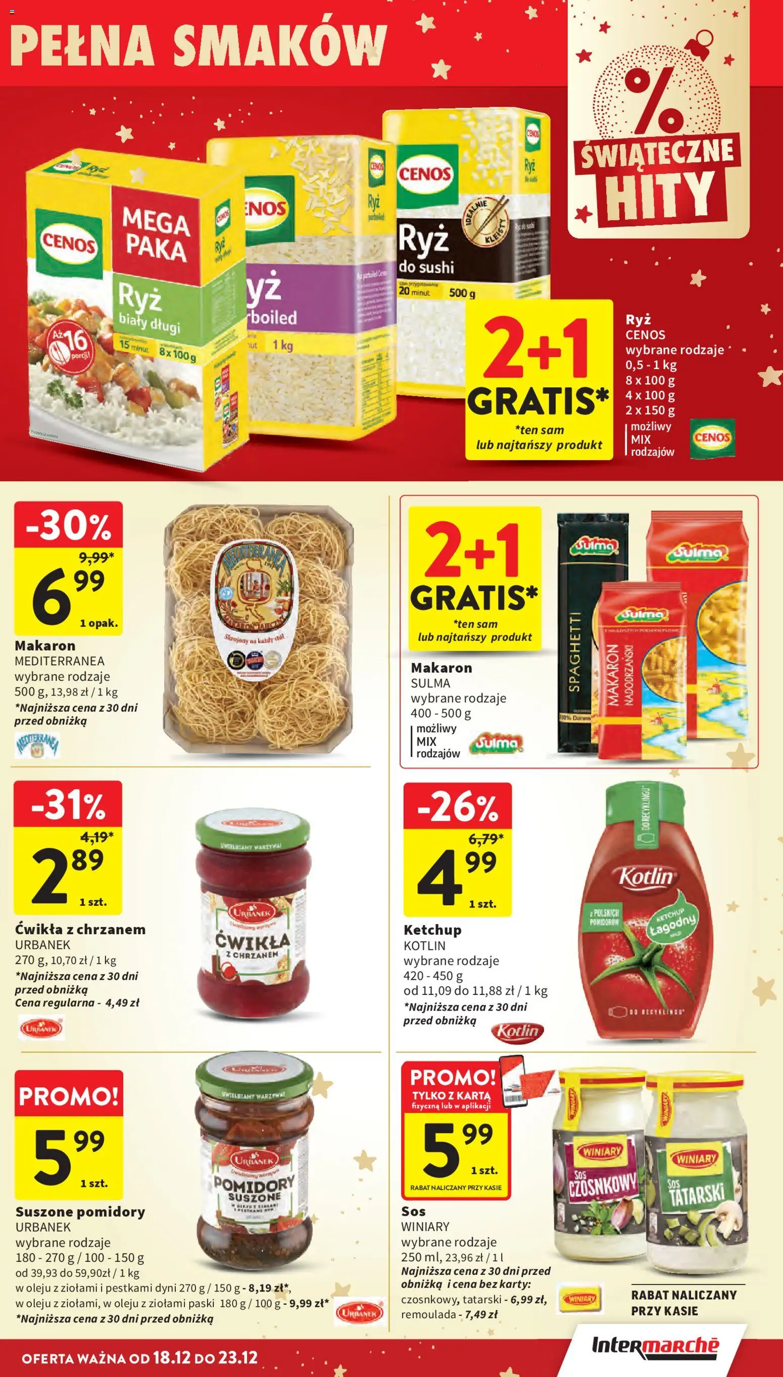 Intermarche Gazetka od 18.12.2025 | Strona: 47 | Produkty: Karta, Suszone pomidory, Sushi, Makaron