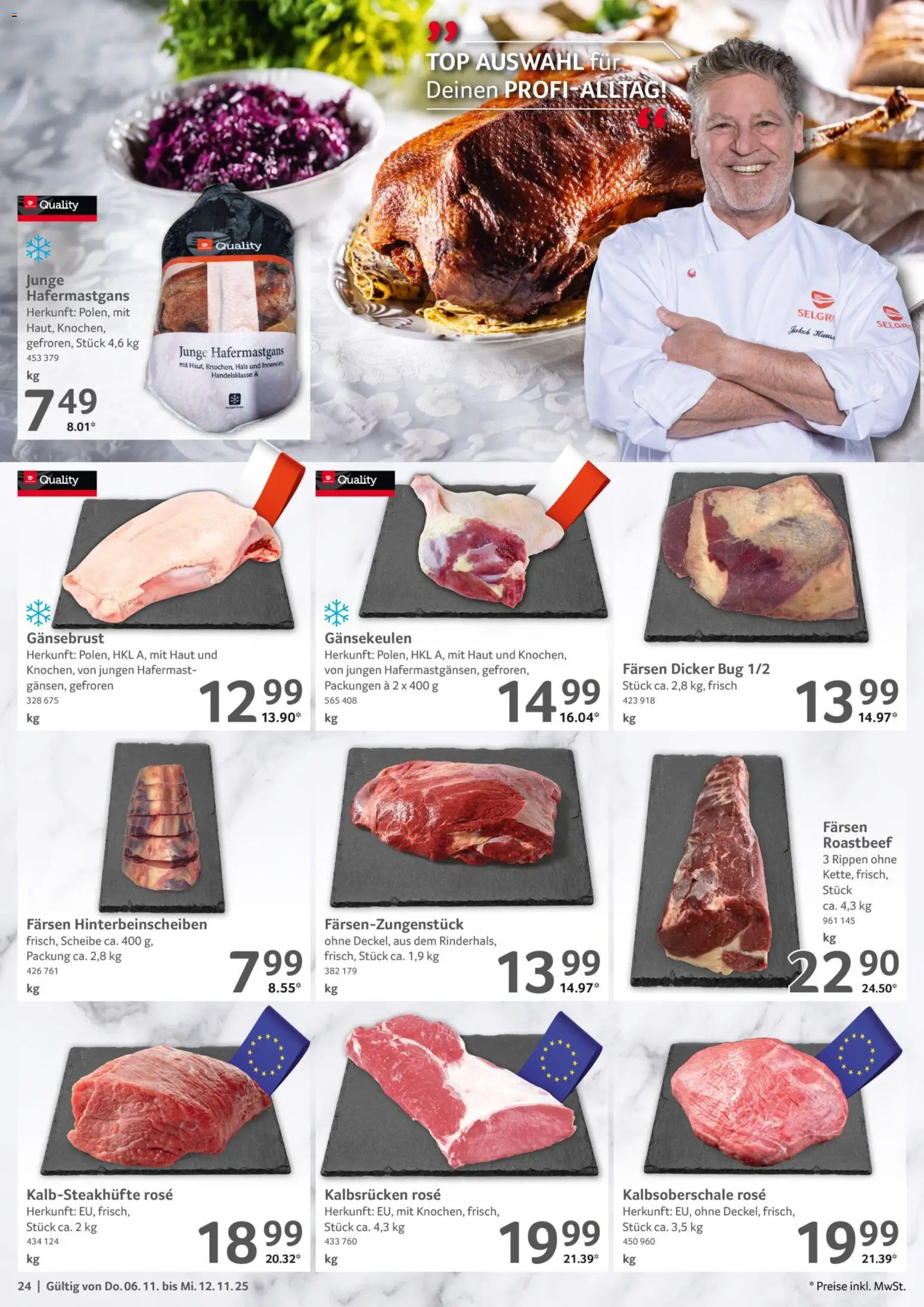Selgros Prospekt 	 – gültig ab 06.11.2025 | Seite: 24 | Produkte: Top, Roastbeef