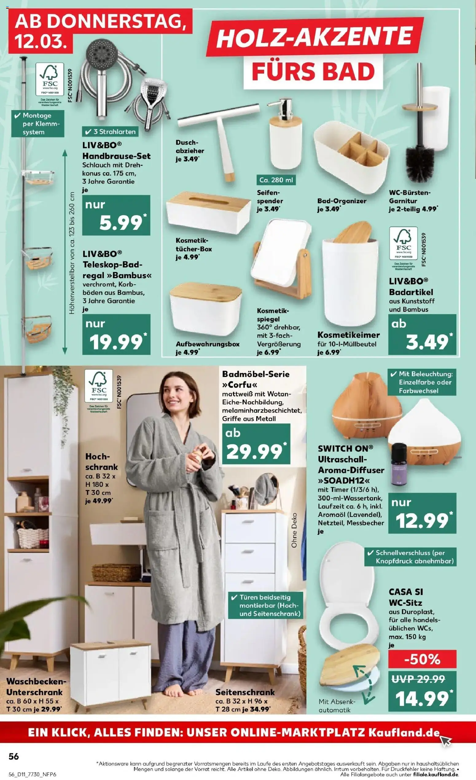 Kaufland Prospekt Bad Kissingen	 – gültig ab 09.03.2026 | Seite: 76 | Produkte: Kosmetikspiegel, Korb, Unterschrank, Hochschrank