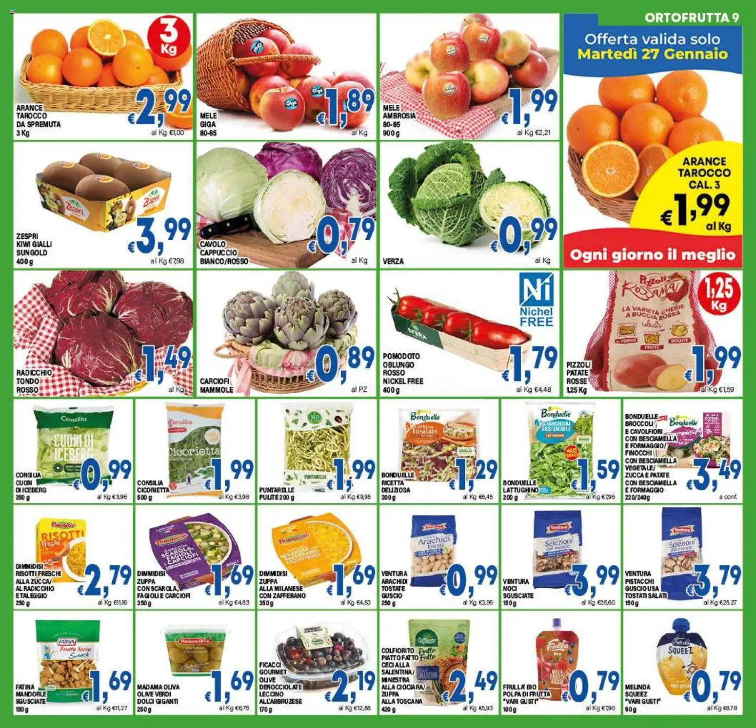Volantino DEM del 26.01.2026 | Pagina: 9 | Prodotti: Kiwi, Zucca, Finocchi, Arachidi