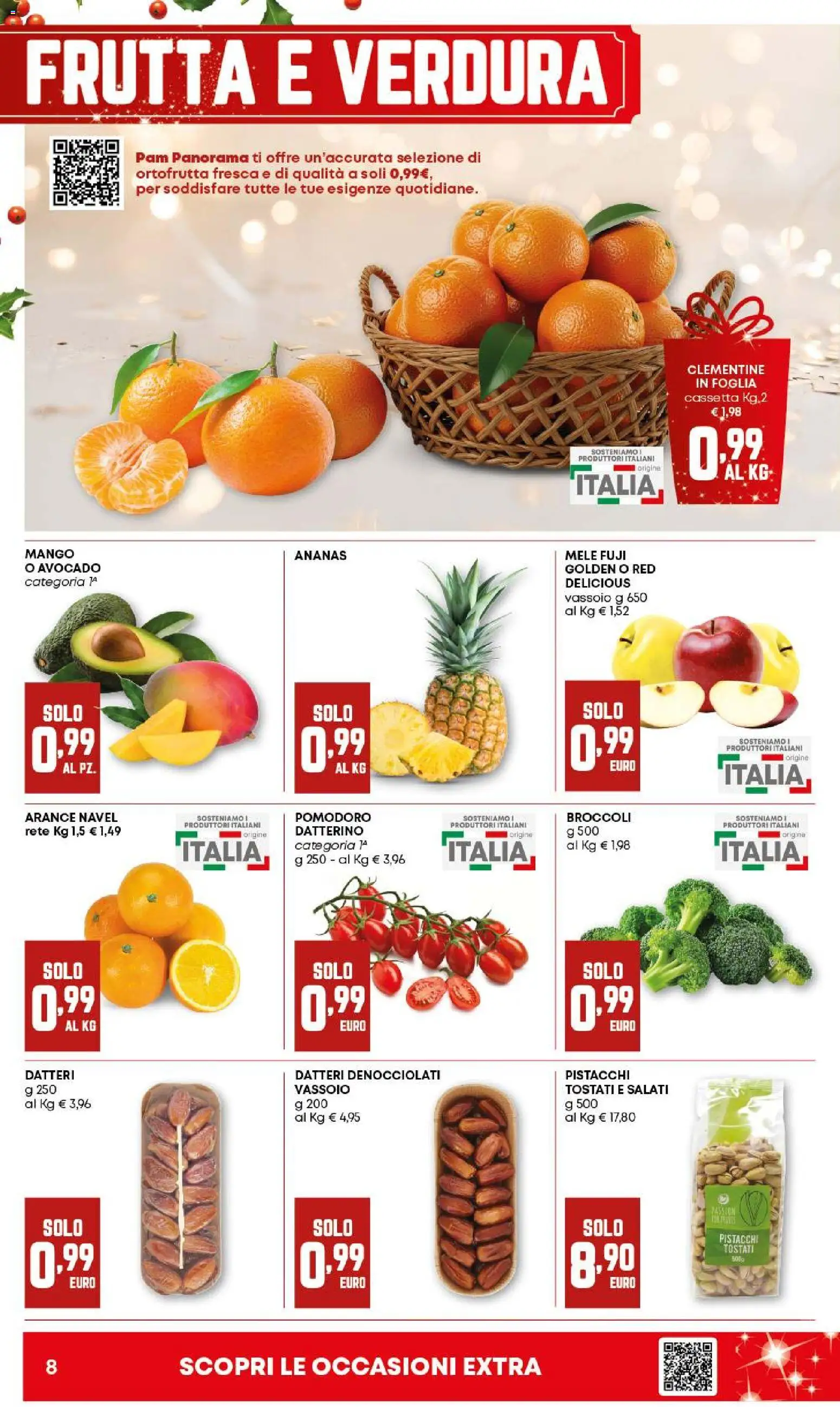 Volantino PAM del 18.12.2025 | Pagina: 8 | Prodotti: Mele, Frutta, Pistacchi, Vassoio