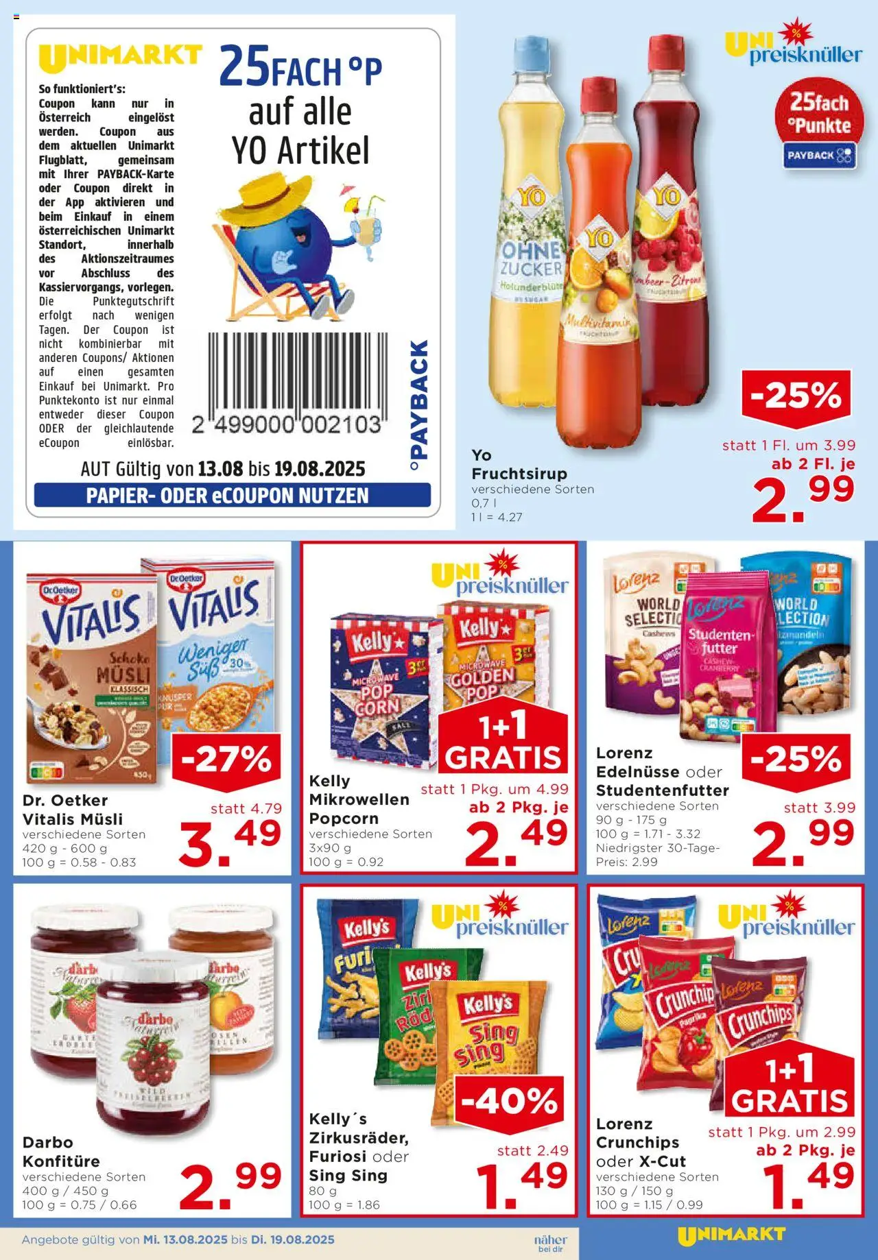 Unimarkt Nord gültig ab 13.08.2025 | Seite: 11 | Produkte: Zucker, Zitrone
