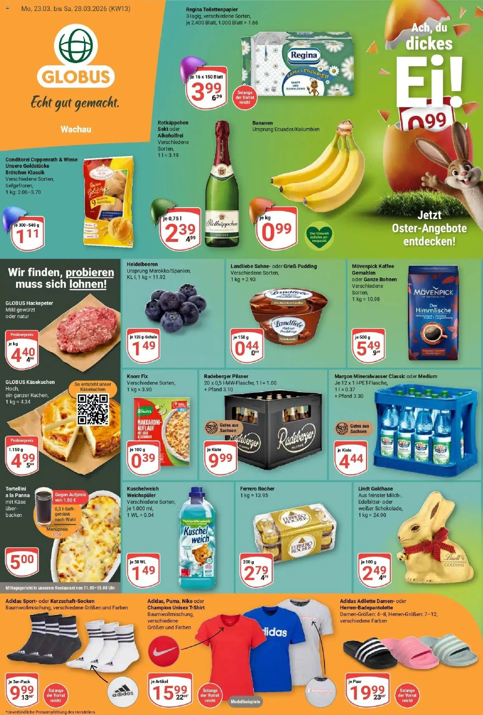 Globus prospekt Markkleeberg	 – gültig ab 23.03.2026 | Seite: 3 | Produkte: Käse, Heidelbeeren, Rotkäppchen, Lindt