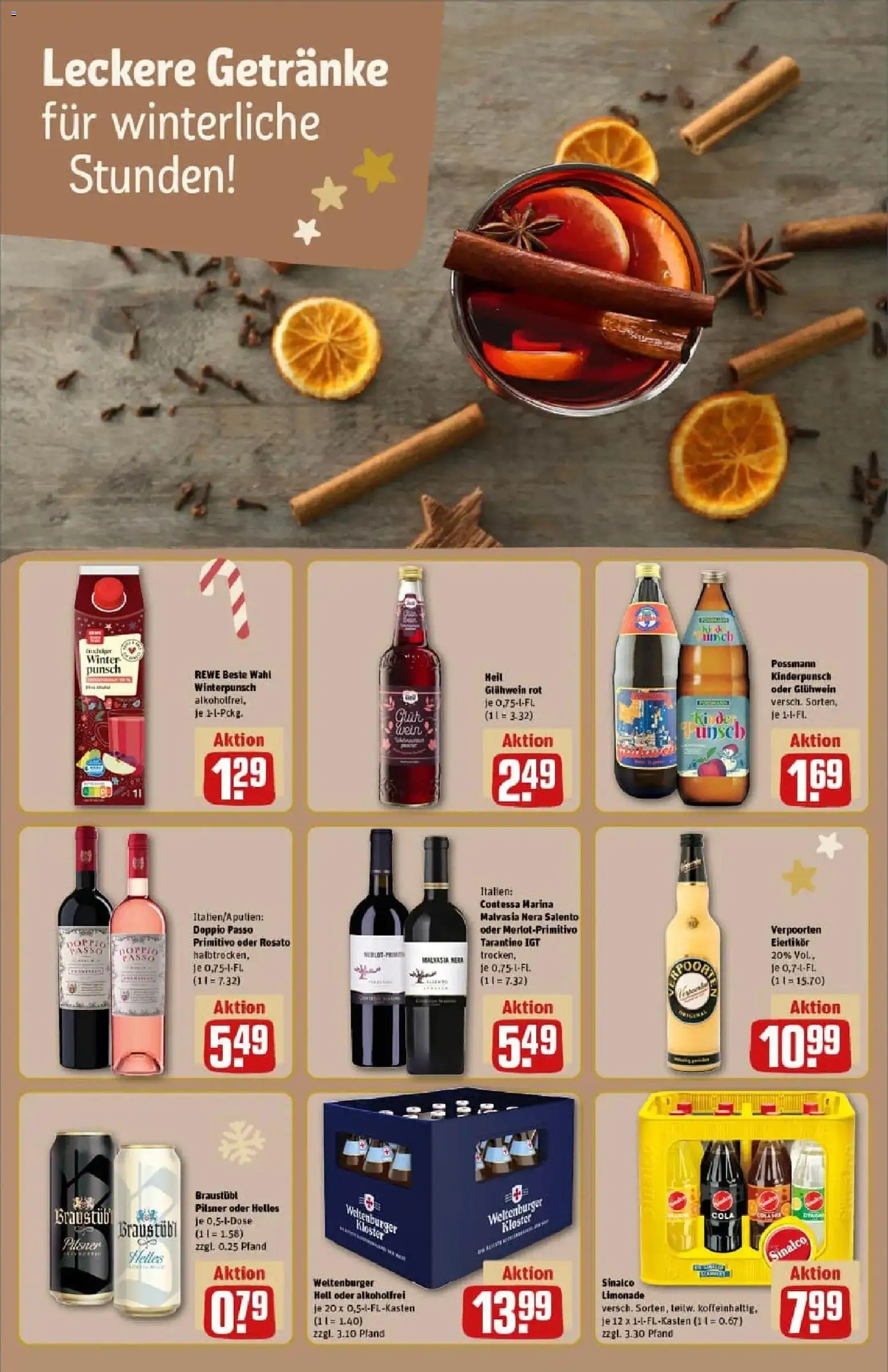 Rewe prospekt Hosenfeld	 – gültig ab 23.11.2025 | Seite: 17 | Produkte: Sinalco, Cola, Doppio passo primitivo, Doppio Passo