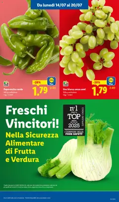 Volantino Lidl del 14.07.2025 | Pagina: 3 | Prodotti: Frutta, Peperoncino, Uva