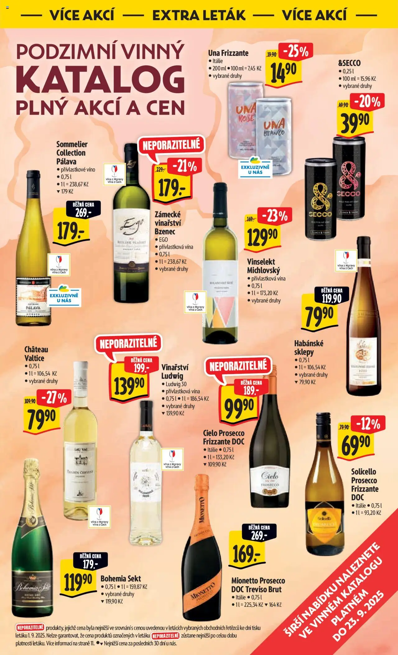 Albert leták - Strakonice od 22.09.2025 | Strana: 55 | Produkty: Bohemia sekt, Mionetto, Sekt, Solicello prosecco