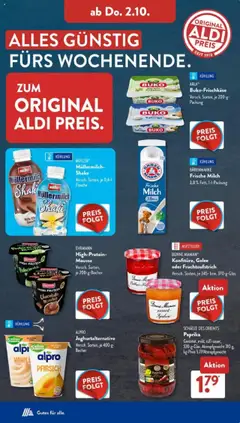 Aldi Süd Prospekt 	 – gültig ab 29.09.2025 | Seite: 13 | Produkte: Milch, Alpro, Pfirsich, Müllermilch