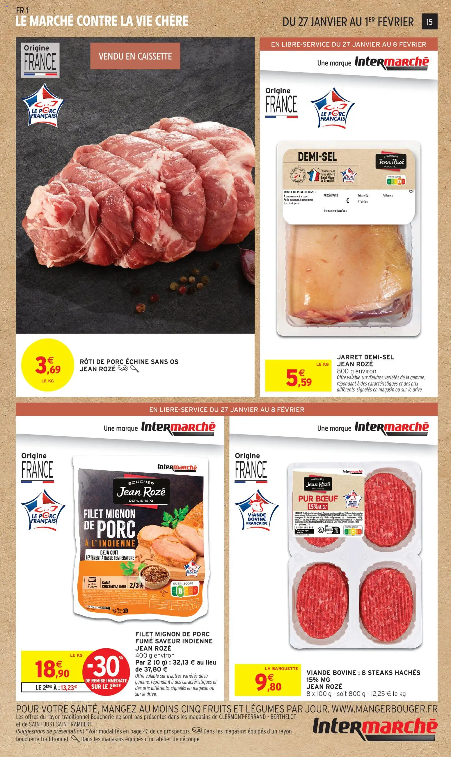 {H1} | Page: 15 | Produits: Viande, Filet mignon, Porc, Viande bovine