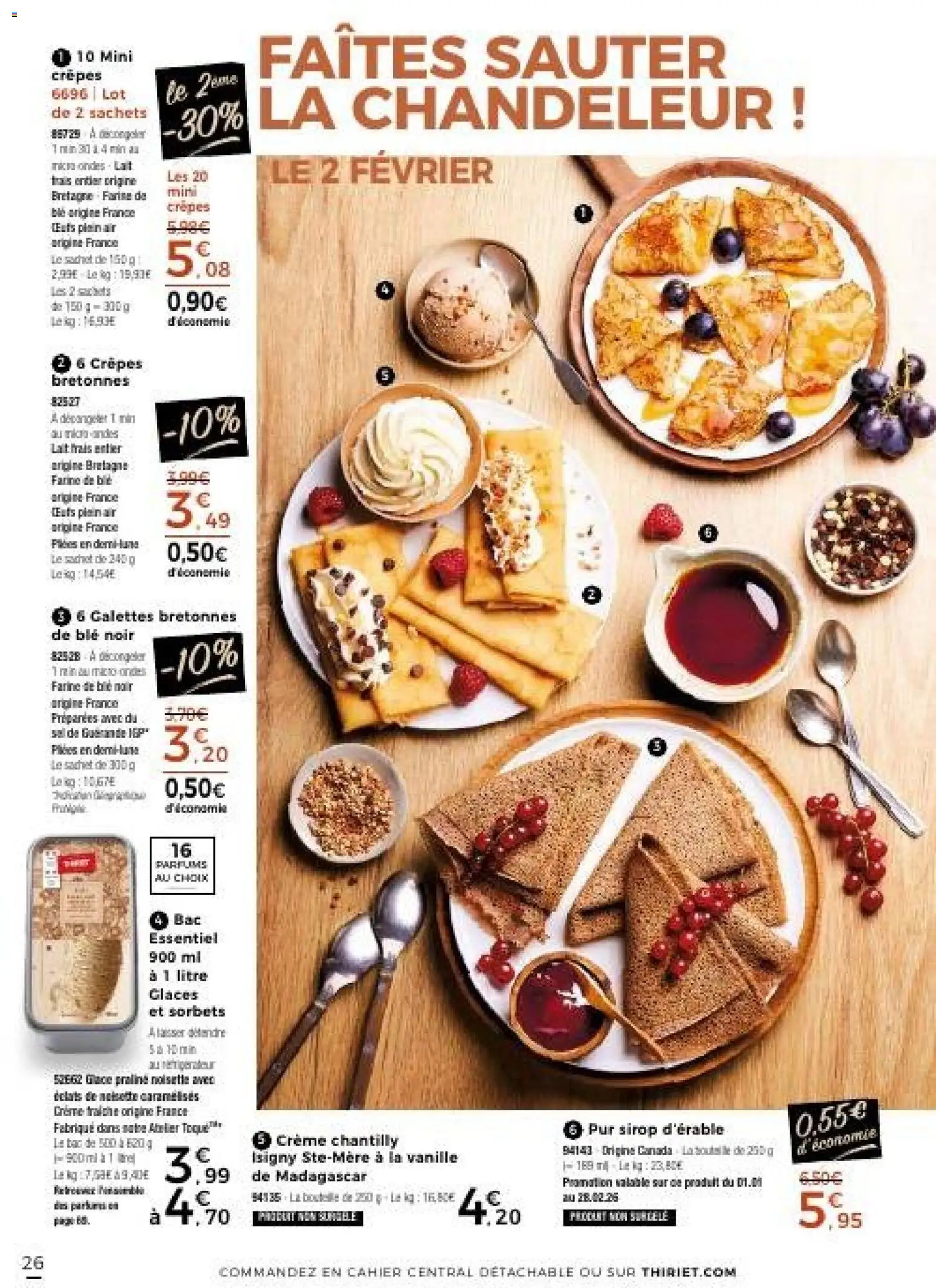 {H1} | Page: 26 | Produits: Glaces, Farine de ble, Noisette, Crème