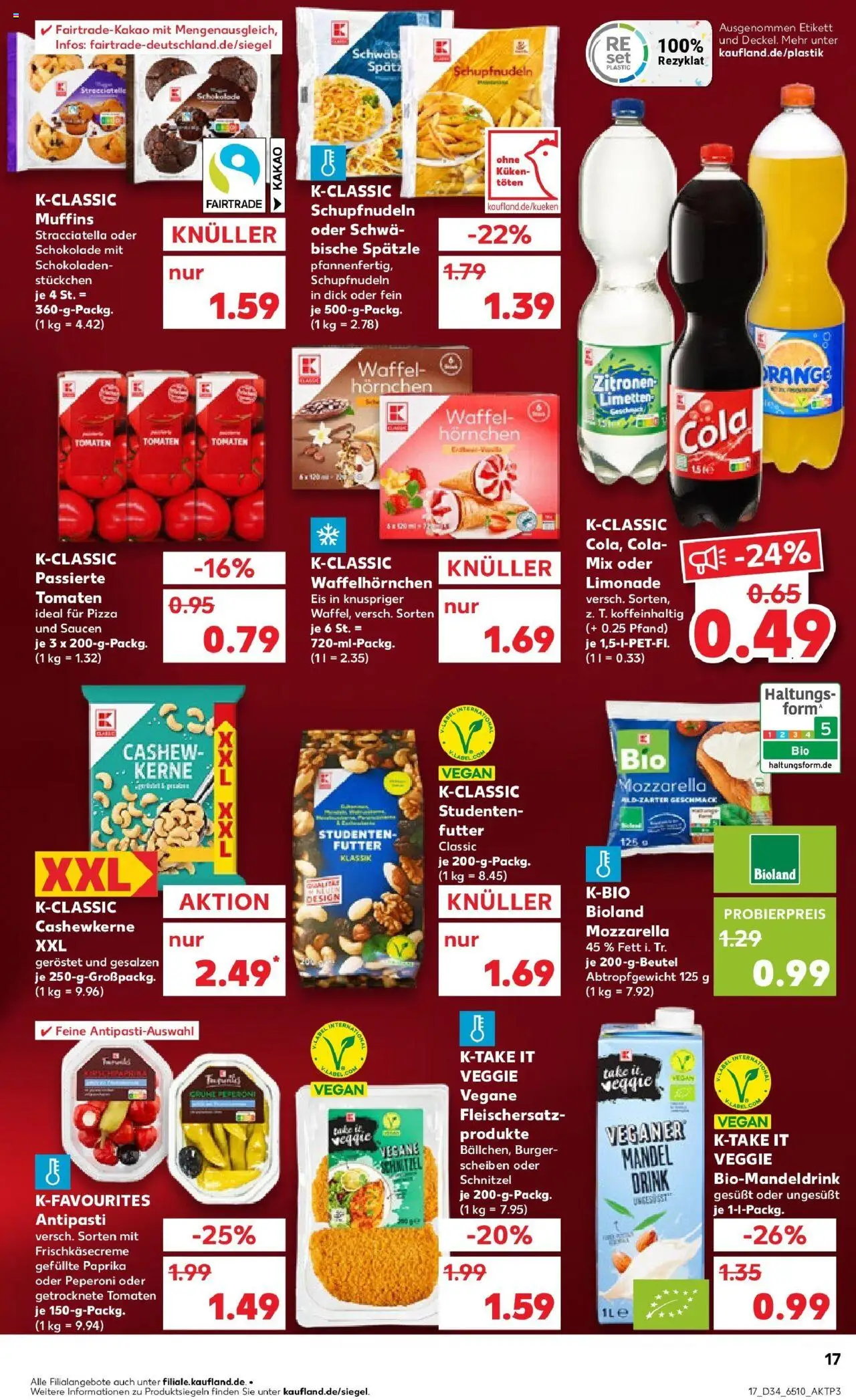 Kaufland prospekt Bonn	 - gültig ab dem 21.08.2025 | Seite: 17 | Produkte: Cola, Burger, Tomaten, Zitronen