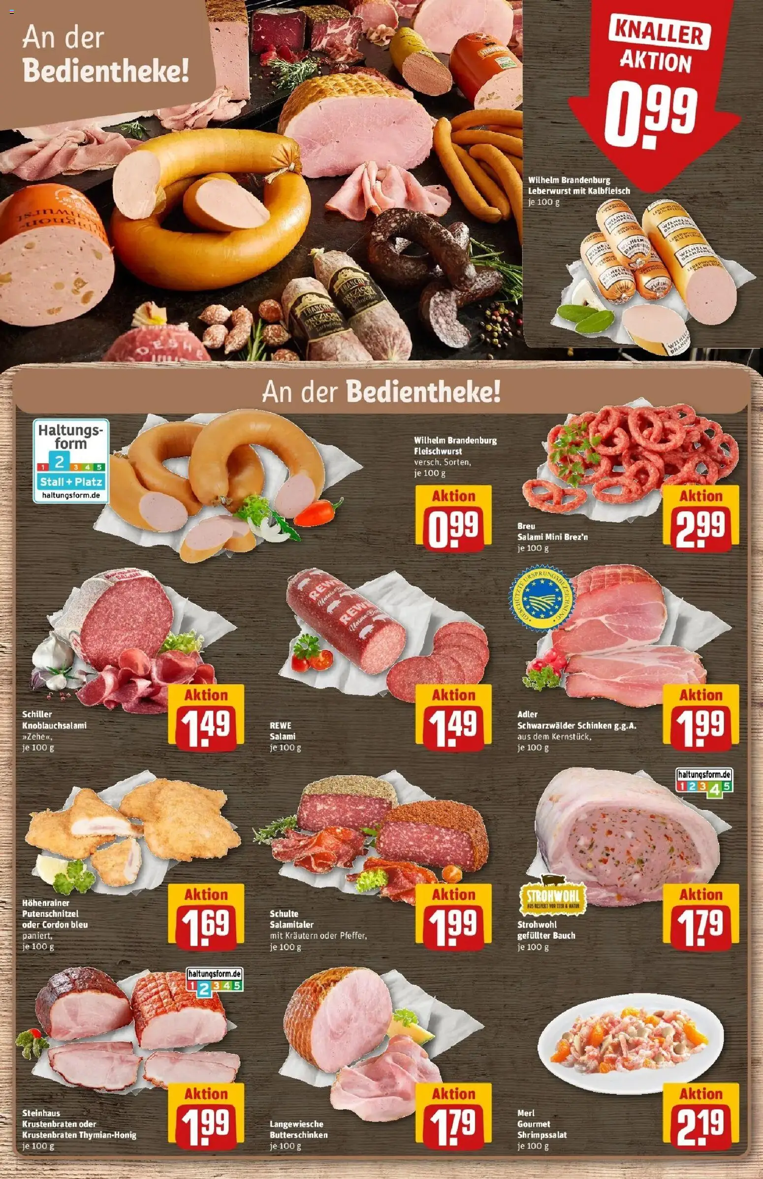 Rewe Prospekt Köln / Rodenkirchen	 – gültig ab 09.03.2026 | Seite: 10 | Produkte: Butter, Krustenbraten, Putenschnitzel, Salami