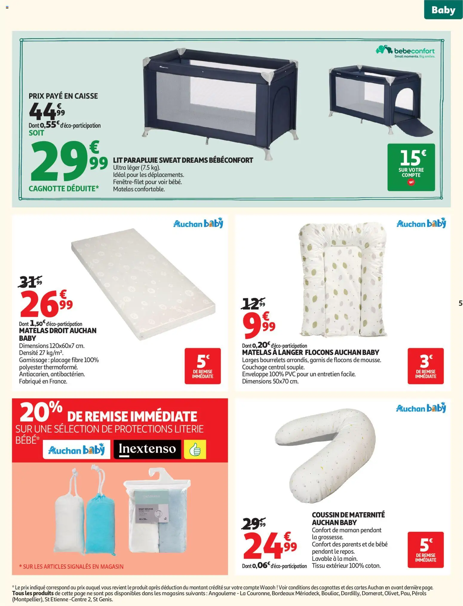 {H1} | Page: 5 | Produits: Flocons, Matelas, Literie, Parapluie