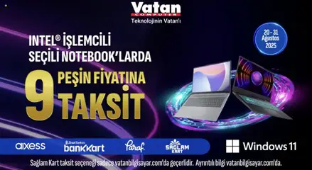 20.08.2025 tarihinden itibaren geçerli olan Vatan Bilgisayar kataloğu önizlemesi