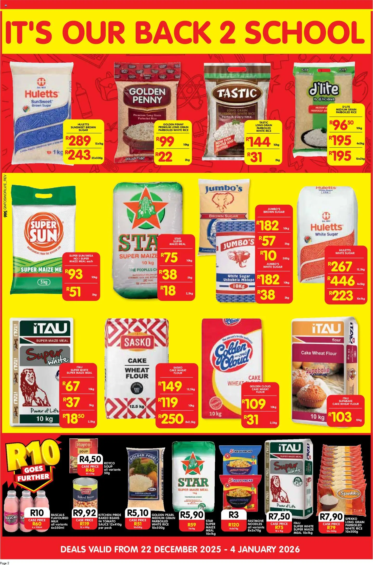 New Shoprite catalogue – valid from 22.12.2025 | Page: 2 | Products: Cake, Case, Soup, Sauce