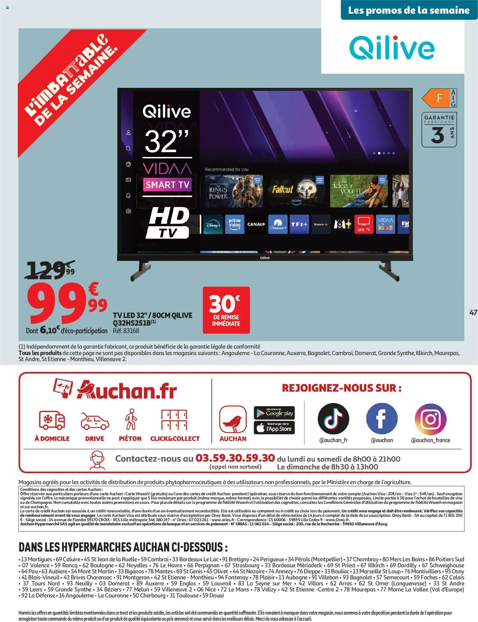 {H1} | Page: 47 | Produits: Vidéo, Store, TV led, Smart TV