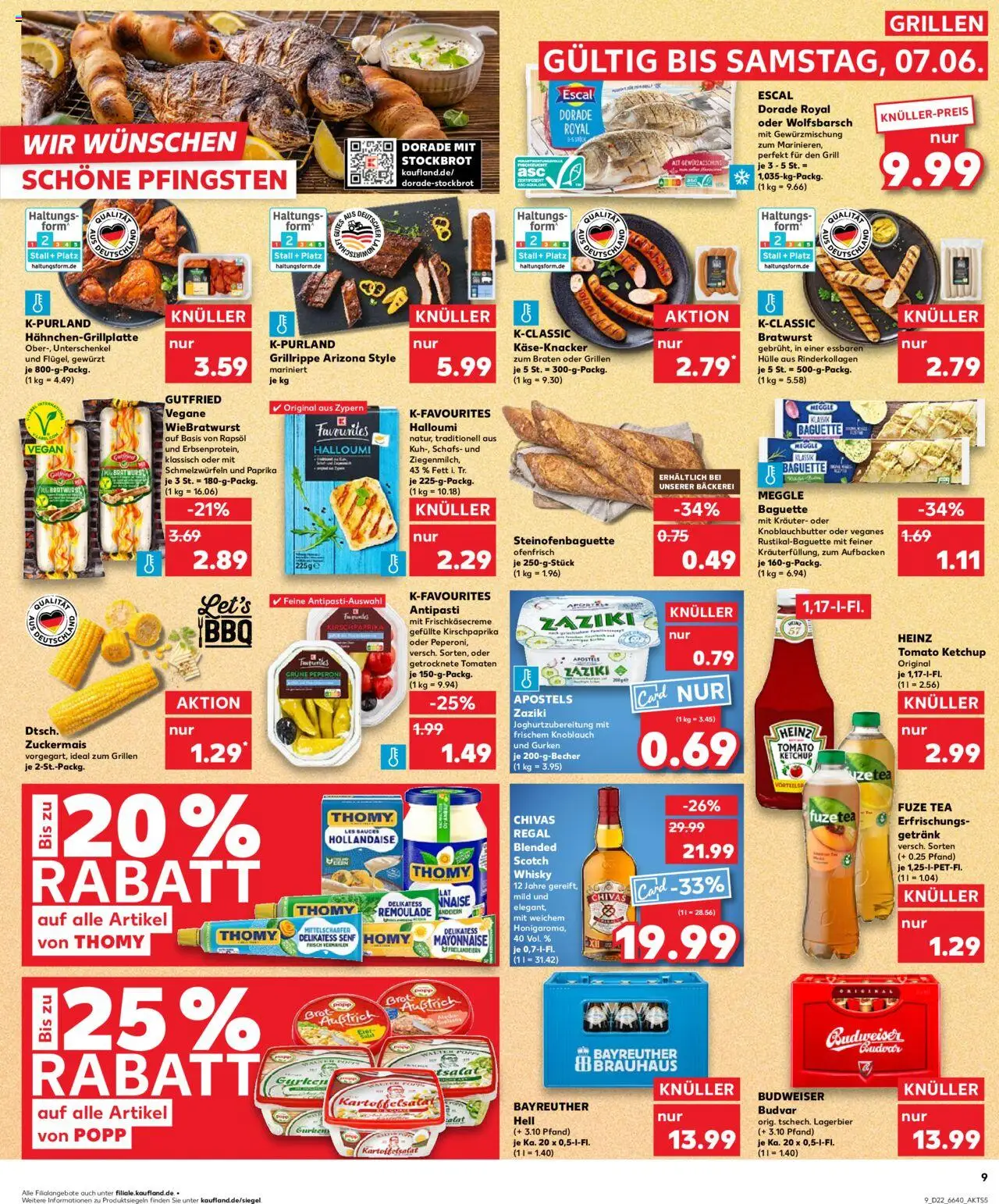 Kaufland Prospekt 	 - gültig ab dem 30.05.2025 | Seite: 9 | Produkte: Hülle, Grill, Bäckerei, Budweiser