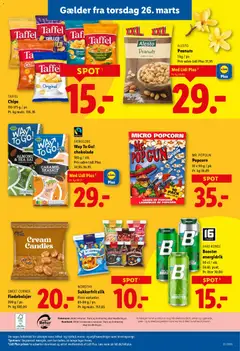 Lidl - Tilbudsavis gyldig fra 22.03.2026 | Side: 31 | Produkter: Cheddar, Chips, Peanuts, Faxe Kondi
