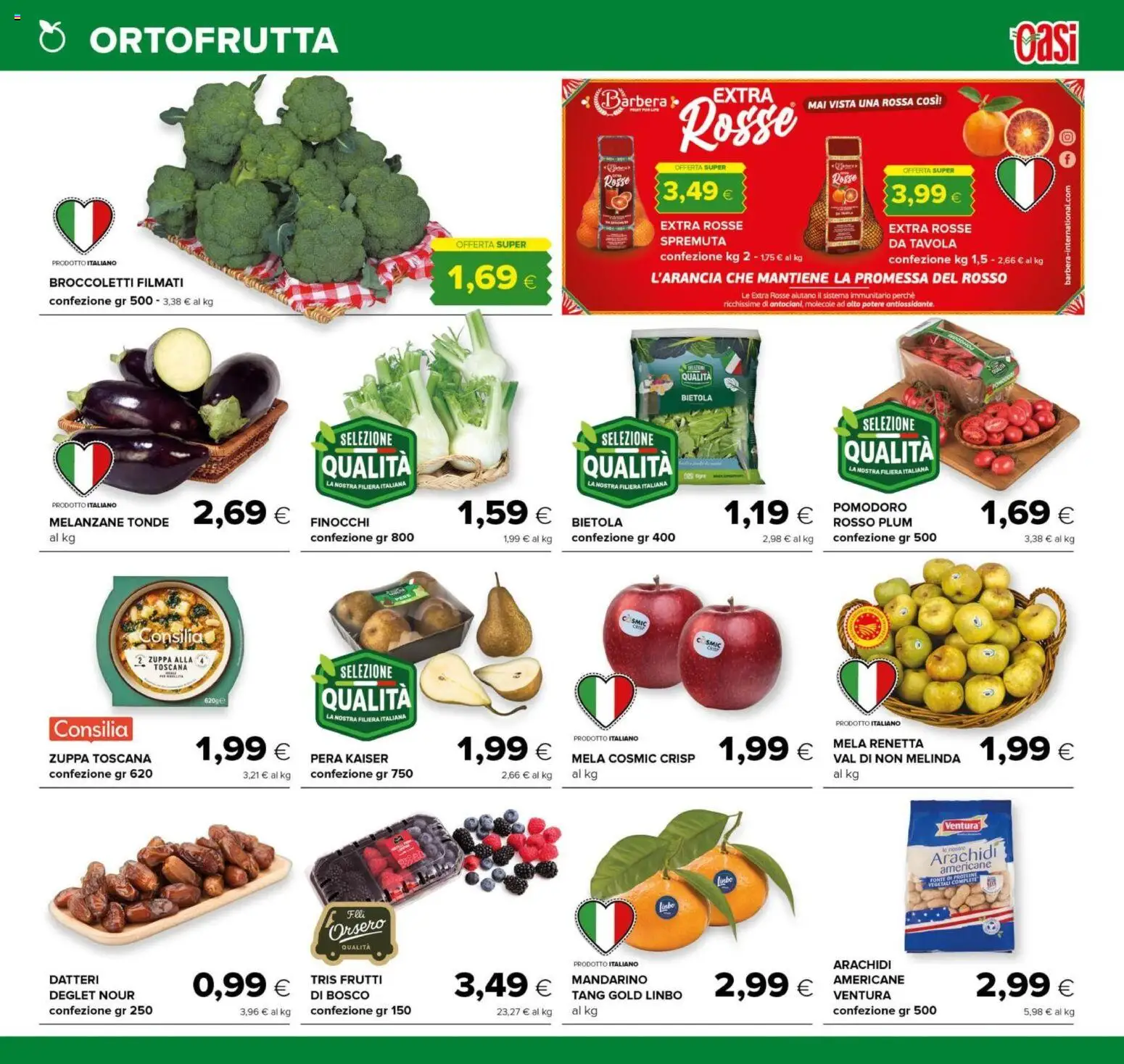 Volantino Oasi del 12.02.2026 | Pagina: 7 | Prodotti: Pomodoro, Broccoletti, Pera, Arachidi