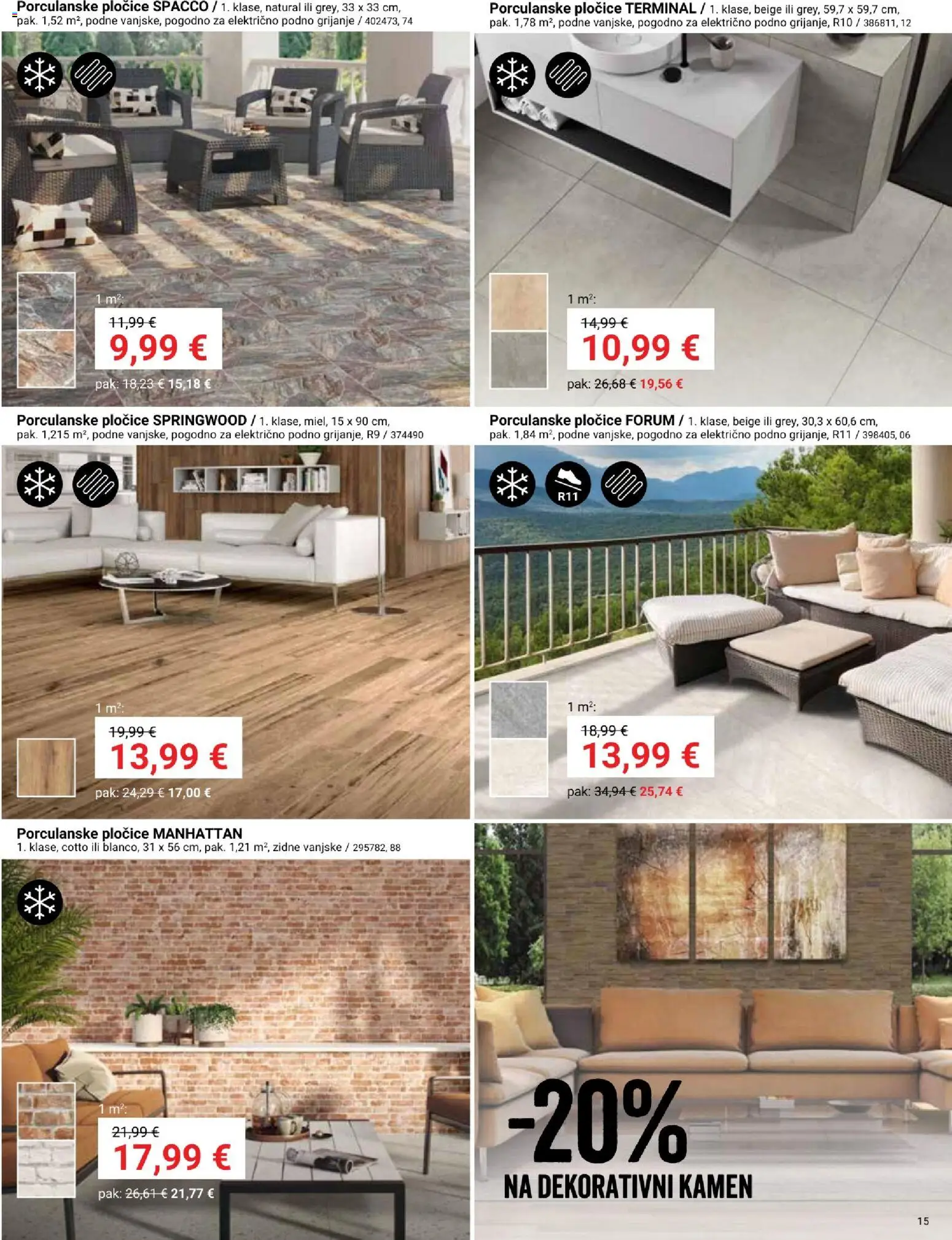 Pevex katalog | vrijedi od 05.03.2026 | Stranica: 15 | Proizvodi: Pločice