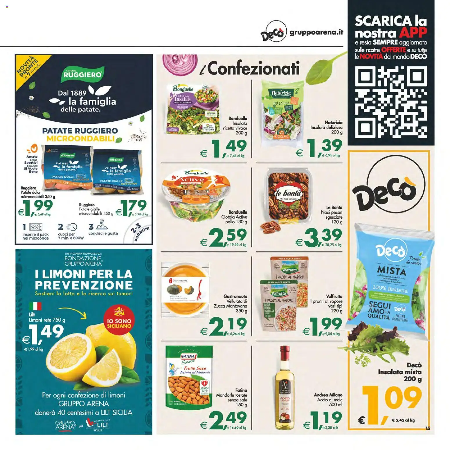 Volantino Decò del 06.03.2026 | Pagina: 15 | Prodotti: Microonde, Mandorle, The, Ciotola