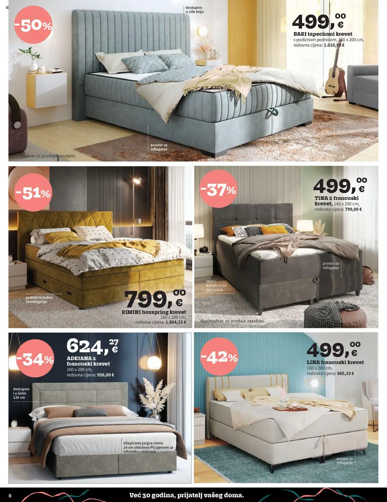 Prima katalog | vrijedi od 01.10.2025 | Stranica: 6 | Proizvodi: Krevet, Madrac, Nadmadrac, Francuski krevet