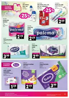 Katalog Trgovina Krk - Pregled kataloga iz trgovine Trgovina Krk, vrijedi od 16.03.2026 | Stranica: 17 | Proizvodi: Role, Gel za tuširanje, Pasta za zube, Ručnik