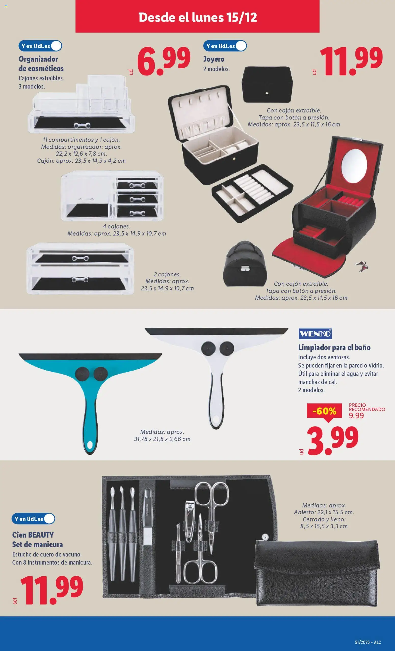 Lidl folleto de bazar │ válido desde el 15.12.2025 | Página: 7 | Productos: Organizador, Baño