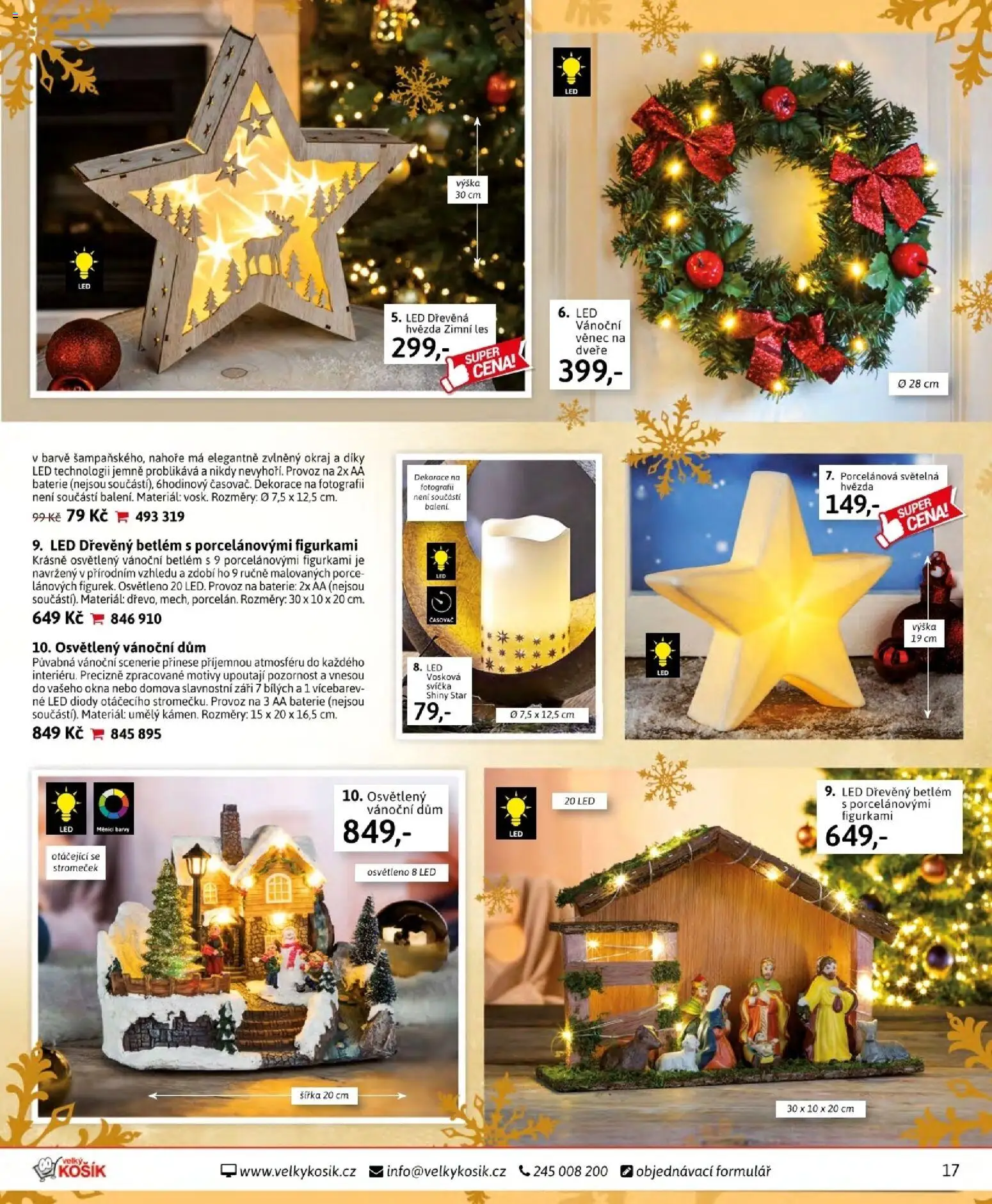 Velký Košík katalog listopad 2025 od 01.11.2025 | Strana: 17 | Produkty: Baterie, Barvy, LED, Dekorace