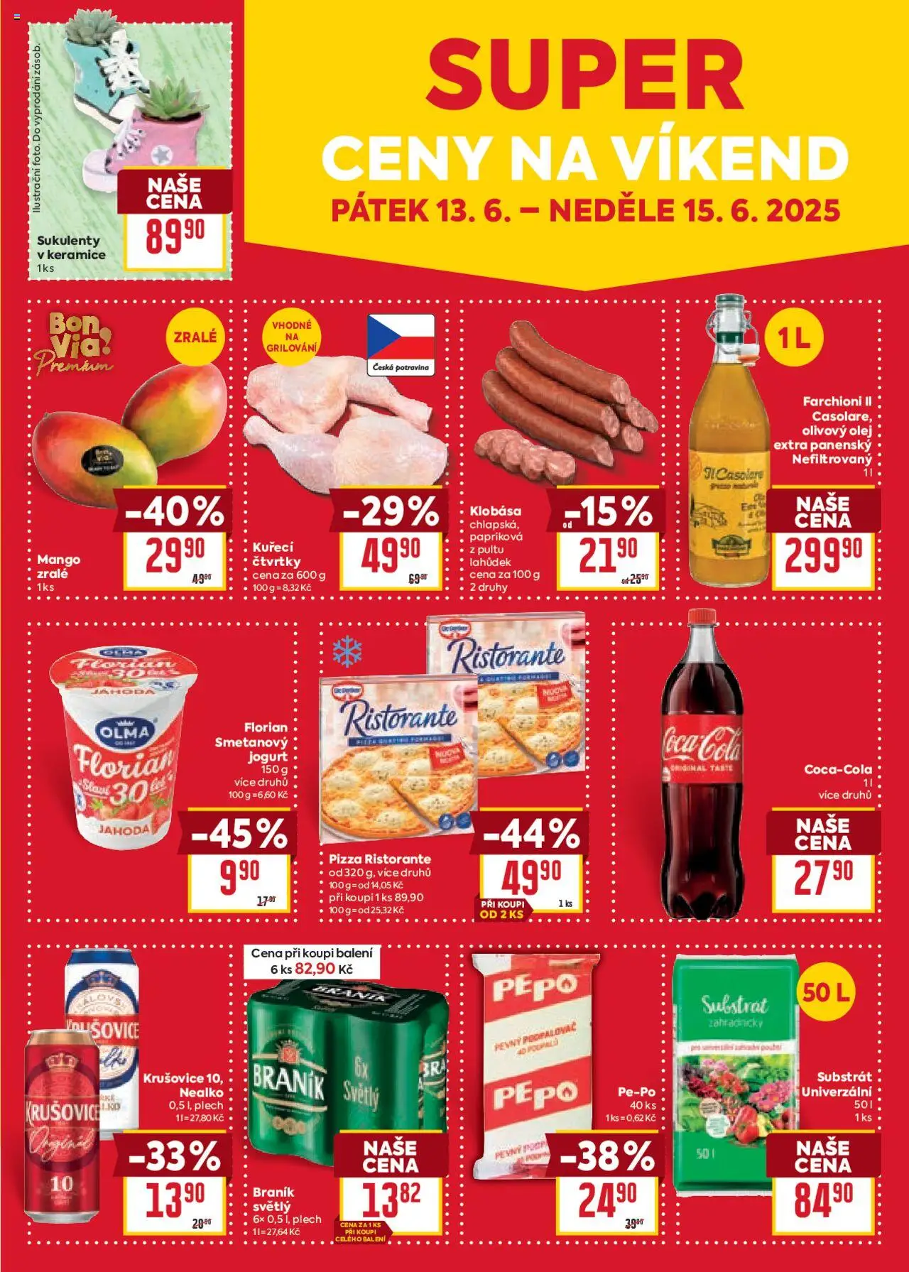 Billa Velký leták od 11.06.2025 | Strana: 27 | Produkty: Olivový olej, Mango, Jogurt, Krušovice