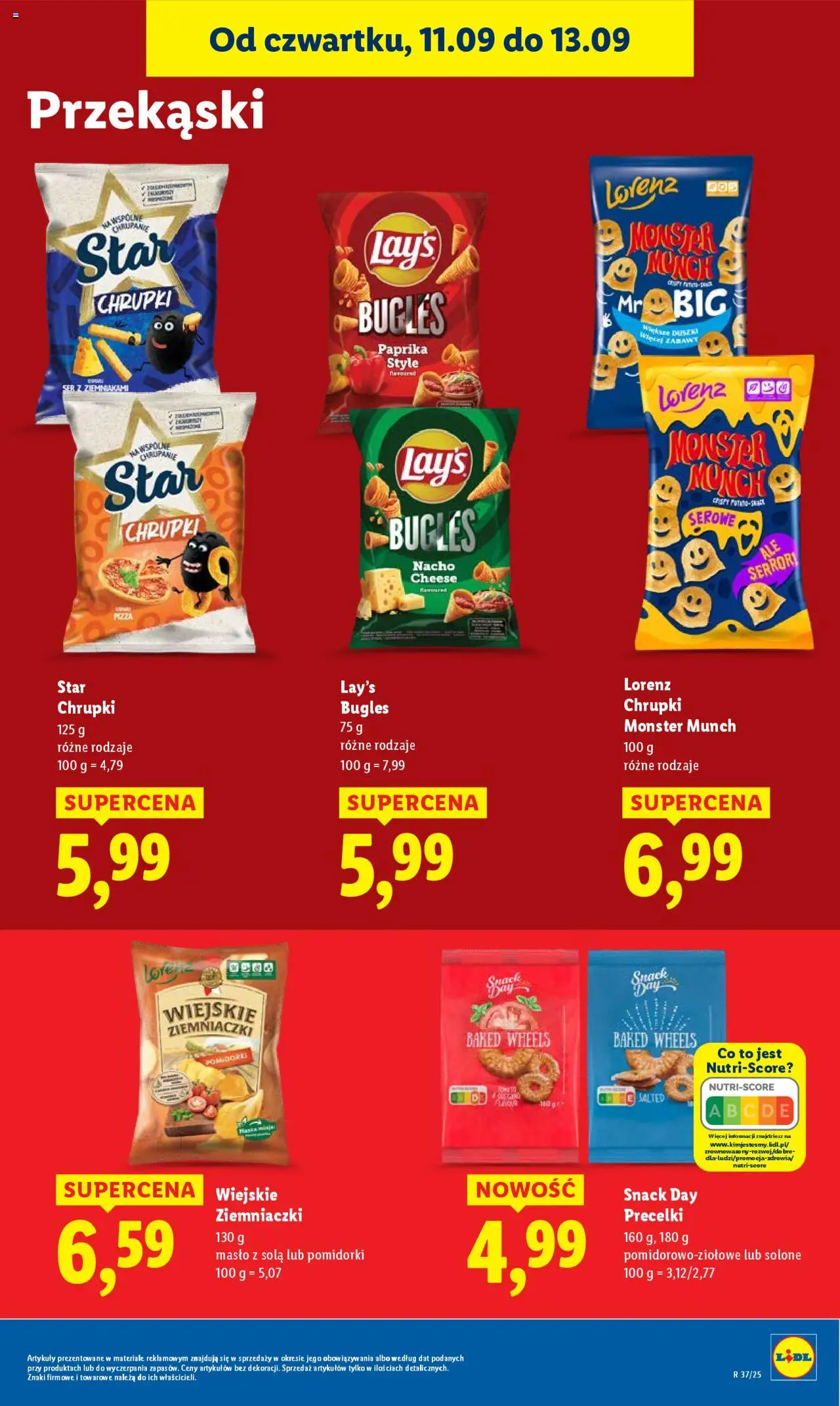 Lidl Gazetka od 11.09.2025 | Strona: 39 | Produkty: Chrupki, Ziemniaczki, Masło, Ser