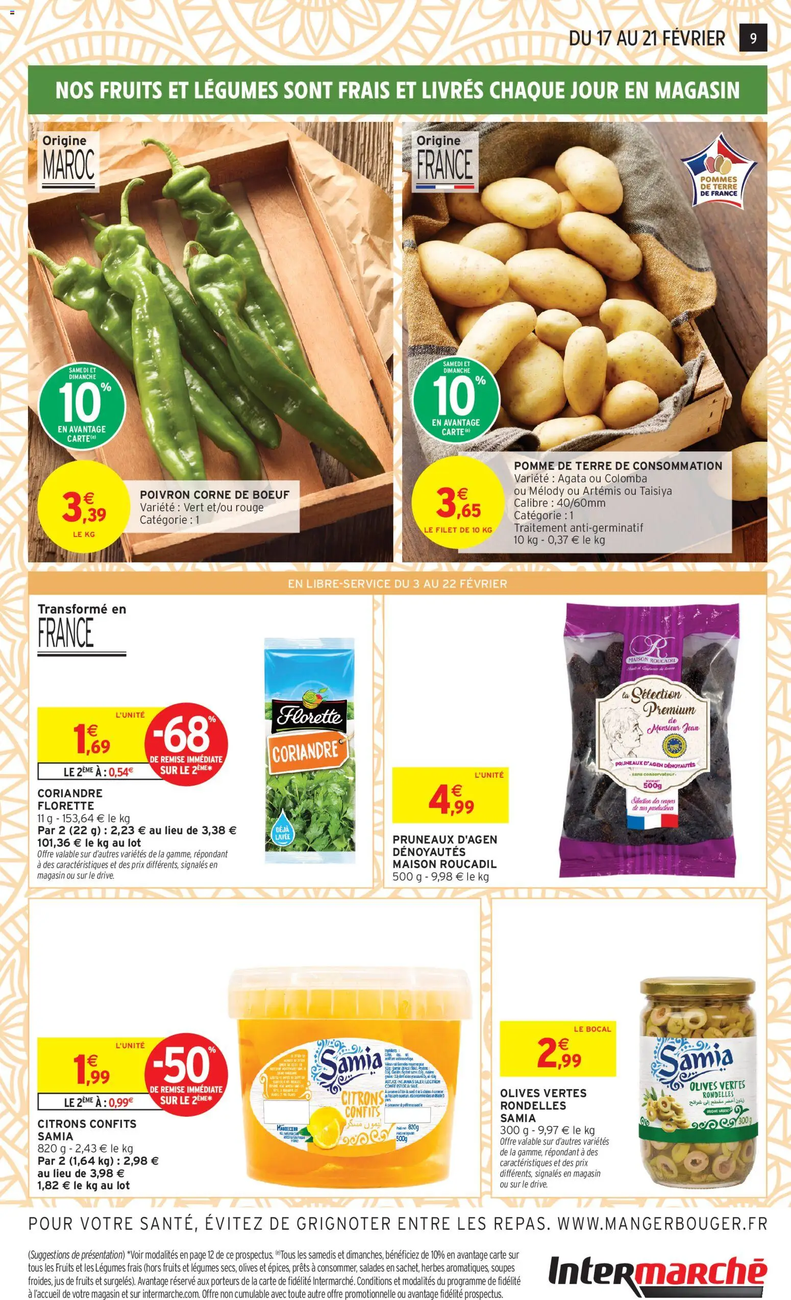 {H1} | Page: 9 | Produits: Pomme, Coriandre, Jus, Pommes