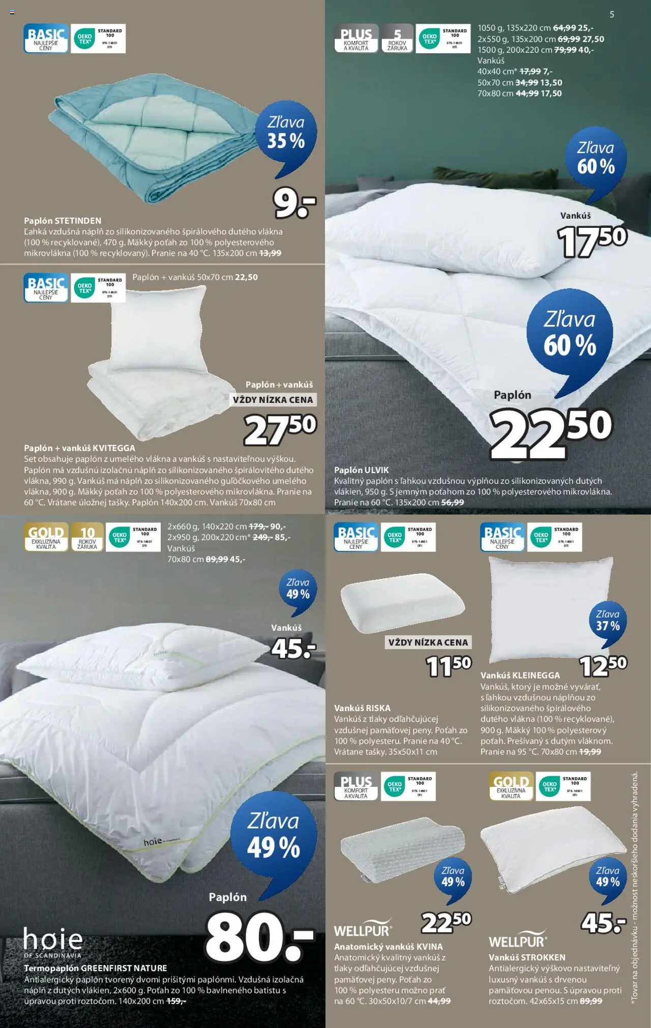 JYSK leták │ platný od 20.08.2025 | Strana: 5 | Produkty: Vankúš