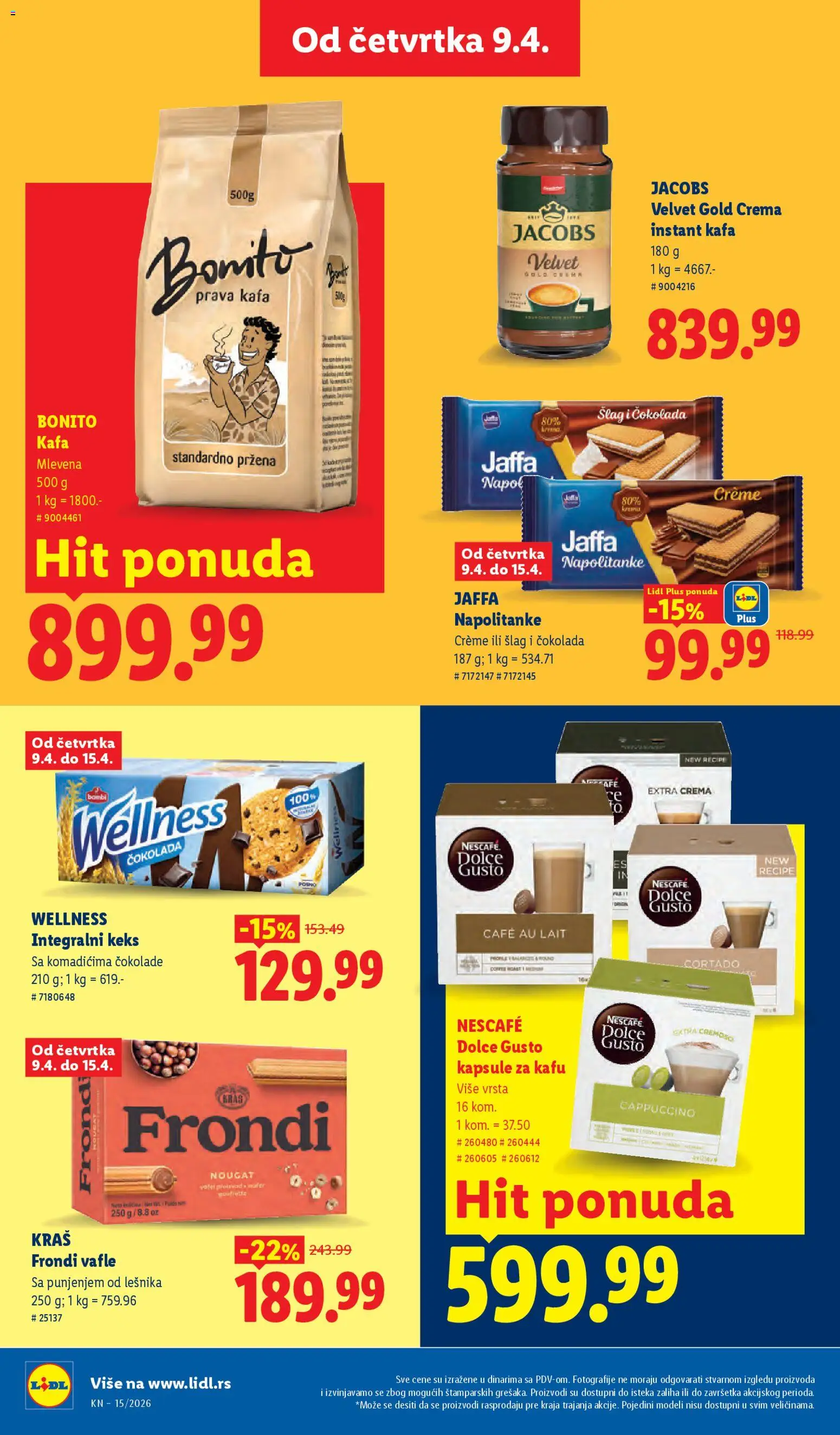 Lidl katalog - važi od 09.04.2026 | Strana: 34 | Proizvode: Dolce Gusto, Kapsule, Instant kafa, Kafa