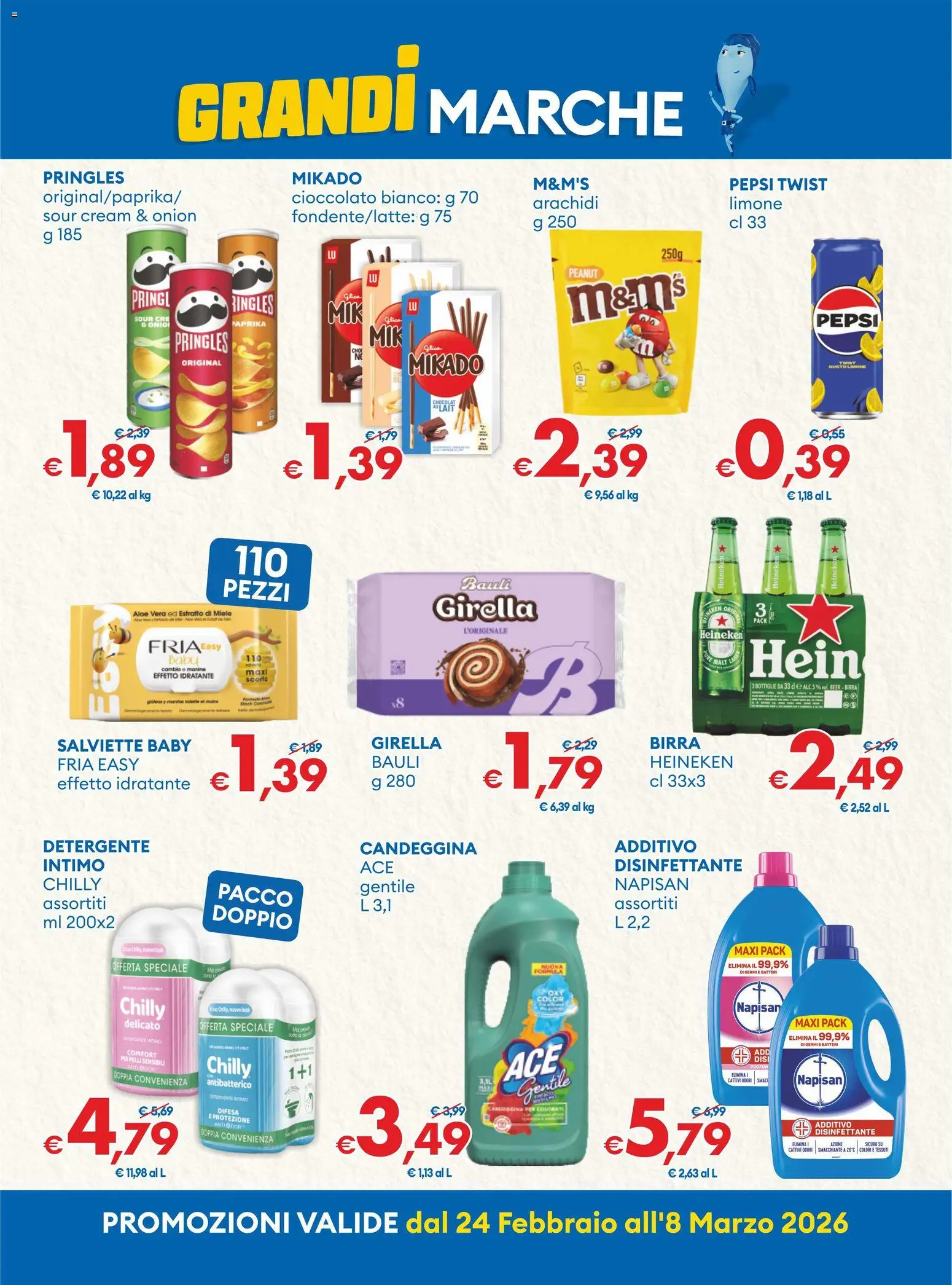 Volantino MD Discount del 24.02.2026 | Pagina: 10 | Prodotti: Cioccolato, Candeggina, Intimo, Arachidi