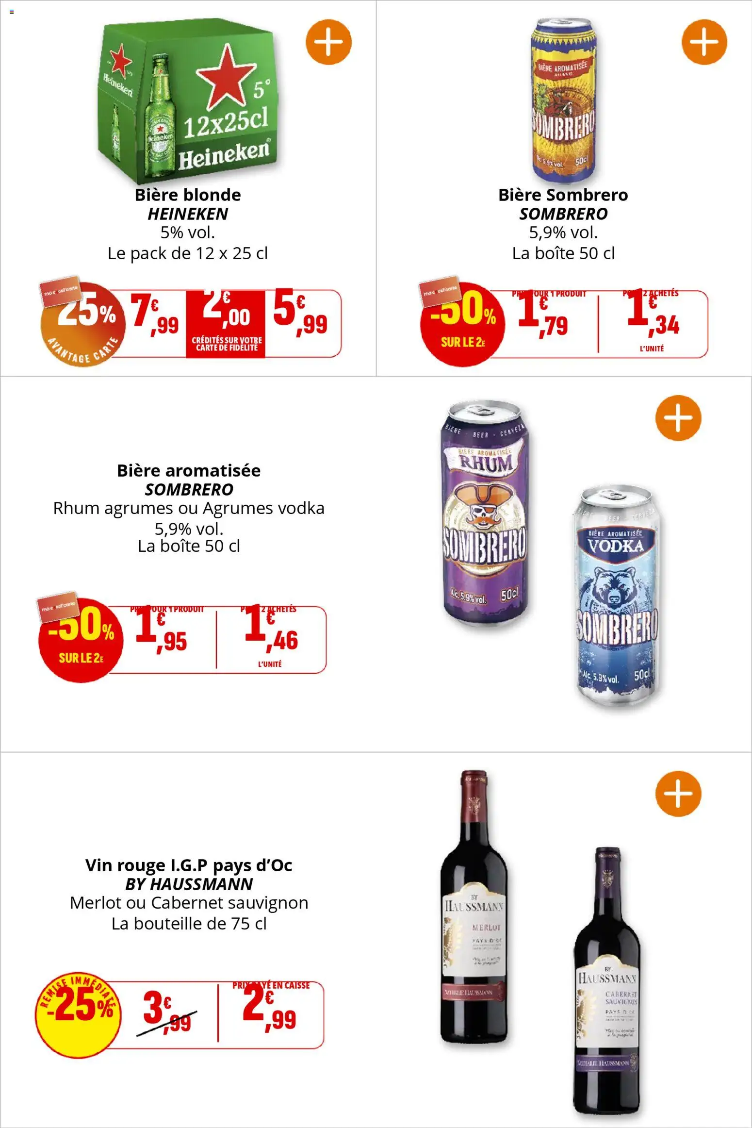 {H1} | Page: 27 | Produits: Vodka, Bière blonde, Rhum, Heineken