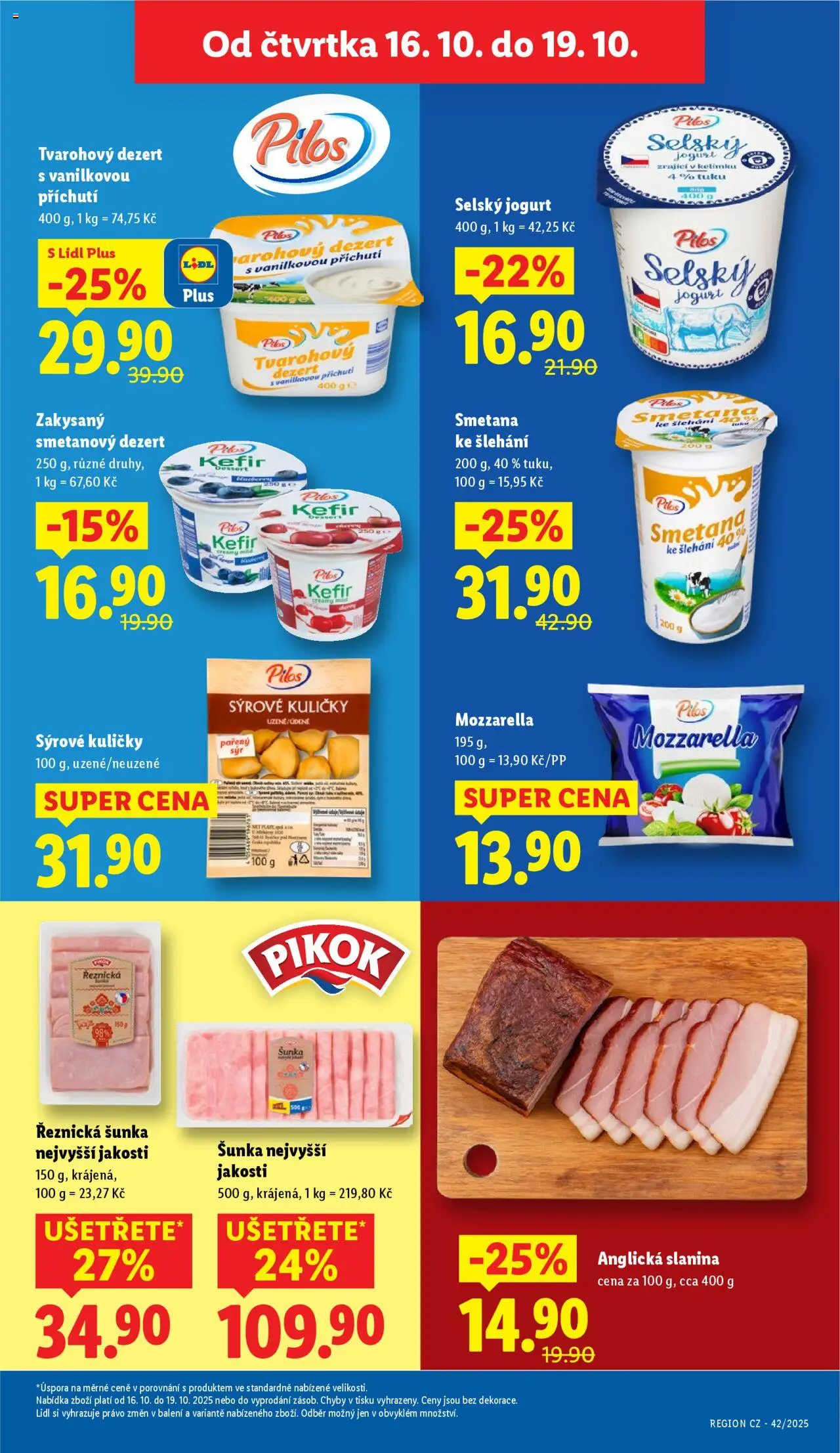 Lidl leták od 16.10.2025 | Strana: 13 | Produkty: Smetana, Smetana ke šlehání, Slanina, Kuličky