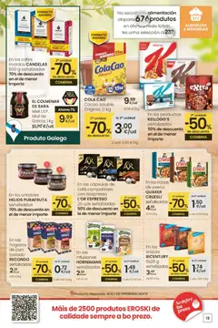 Vista previa Eroski ¿Quieres ahorrar conmigo? válido desde el 26.03.2026 | Página: 19 | Productos: Ψηφιακή κάμερα, Té, Copos, Cacao soluble