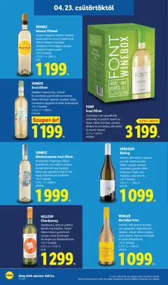 JUHÁSZ Irsai Olivér, Illatában narancsvirág, citrusok és csonthéjas gyümölcsök keverednek. Ízében könnyed, izgalmas savakkal, szőlős, mandarinos jegyekkel és kerek lecsengéssel. +50 Ft betétdíj 0,75 l; 1 l = 1599 Ft - amely érvényes a következő dátumtól: 23.04.2026 | Oldal: 16