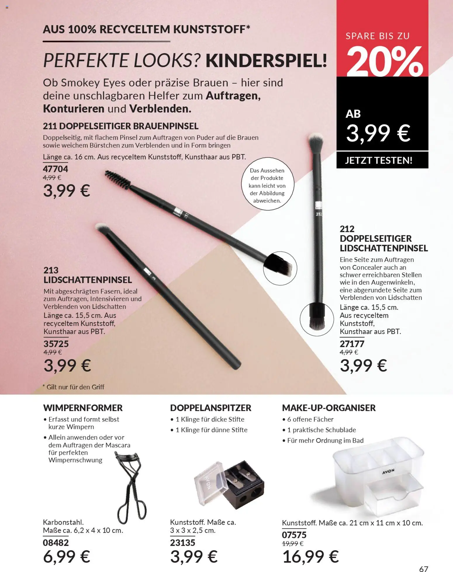 AVON Katalog Januar 2026 – gültig ab 01.01.2026 | Seite: 69 | Produkte: Puder, Lidschatten, Wimpernformer, Mascara