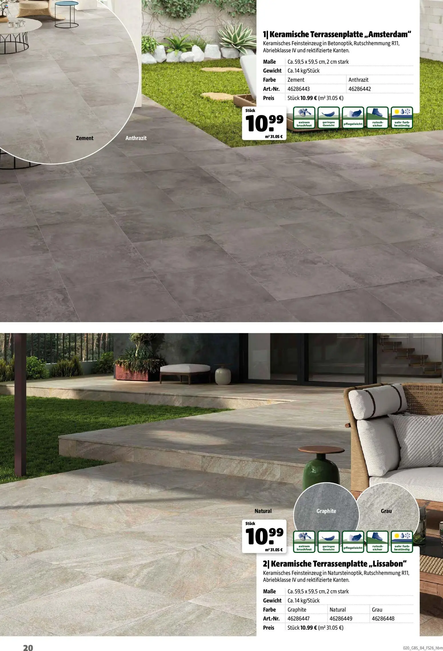 Hagebau Gartenbaustoffsortiment – gültig ab 02.03.2026 | Seite: 20 | Produkte: Gewicht