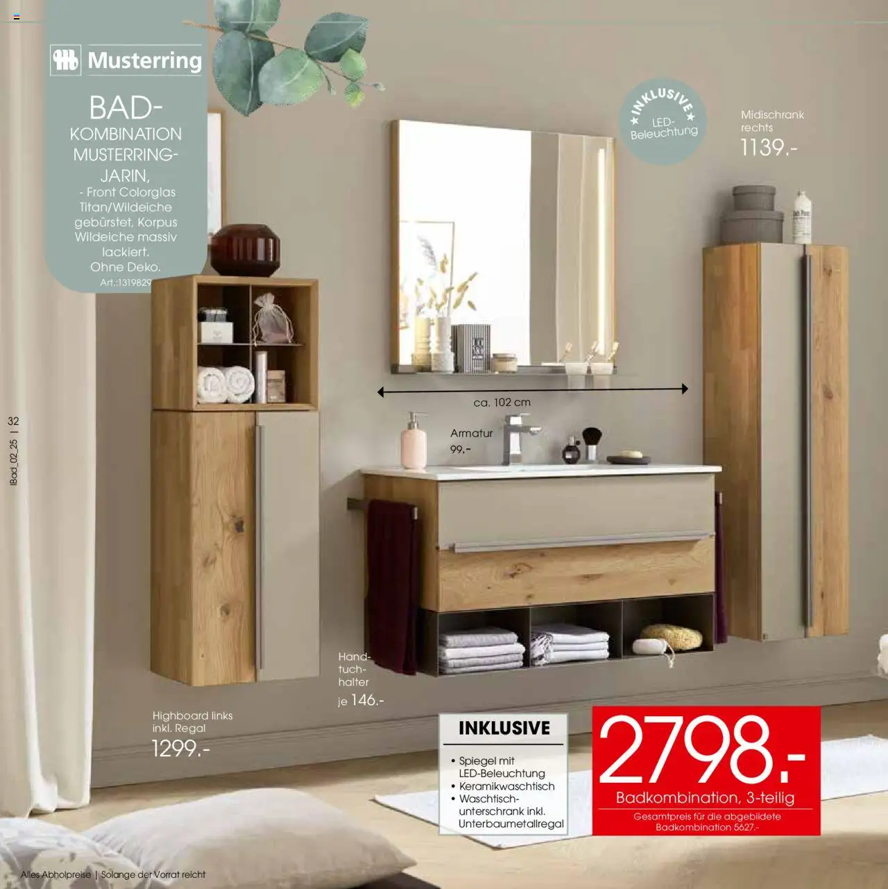 Zurbrüggen - Bad Spezial – gültig ab 11.06.2025 | Seite: 32 | Produkte: Regal, Spiegel, Waschtisch, Midischrank