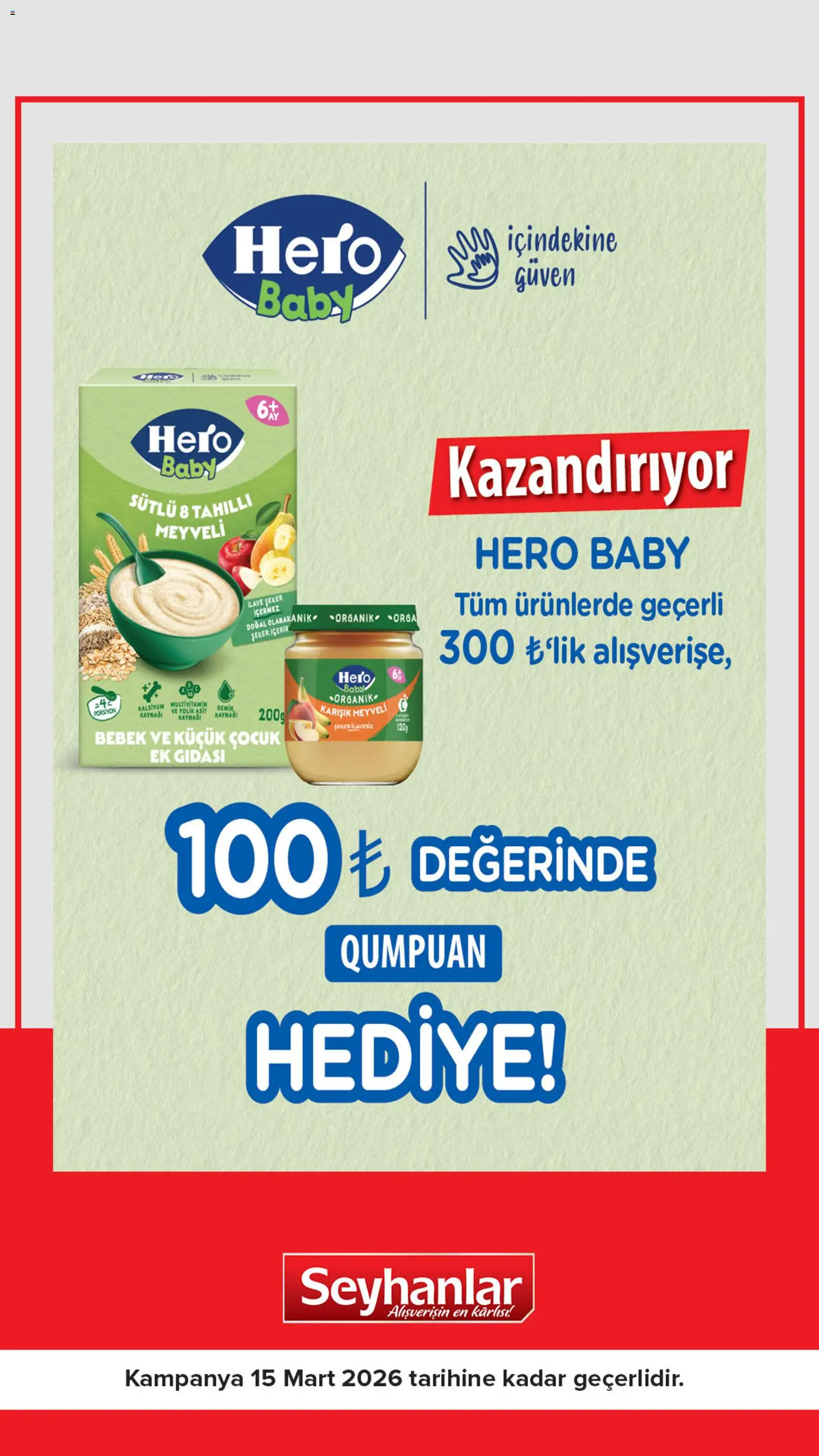 Seyhanlar Market İİndirim Hero Baby - 05.01.2026 tarihinden itibaren geçerlidir | Sayfa: 1 | Ürünler: Şeker