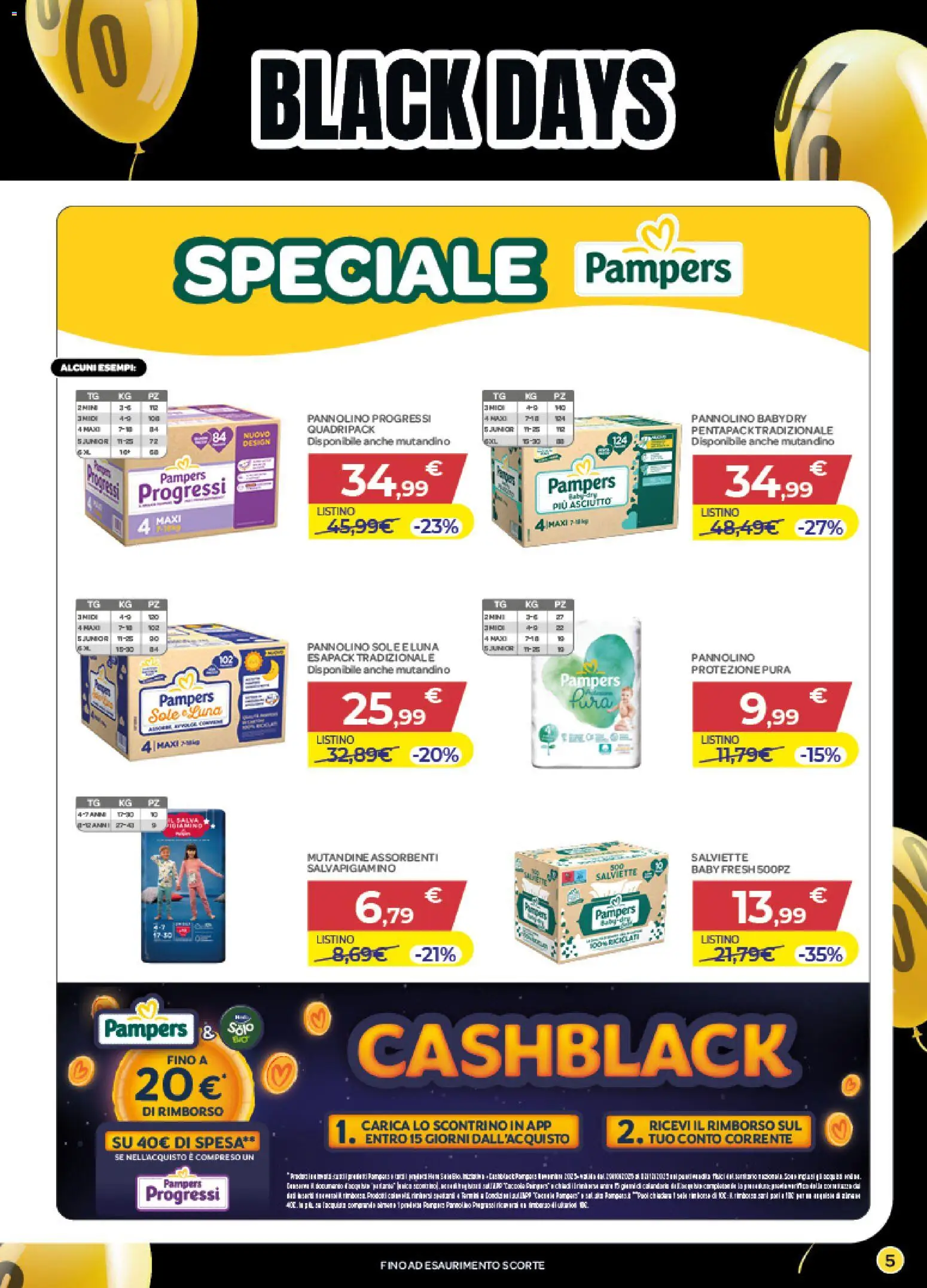 Volantino Bimbo store del 20.11.2025 | Pagina: 5 | Prodotti: Mutandine, Pampers