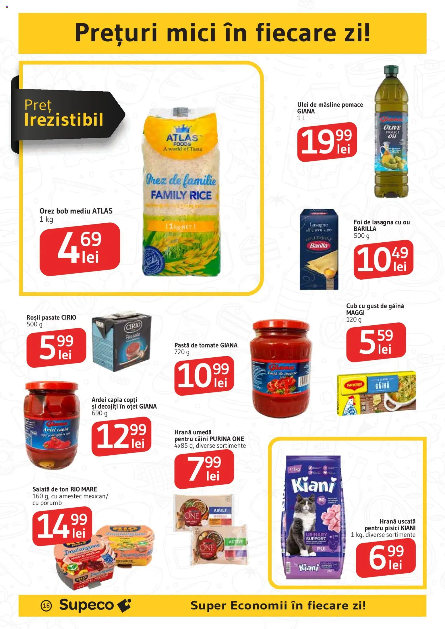 Noul catalog Supeco – valabil de la 16.04.2026 | Pagină: 16 | Produse: Mici, Ulei, Orez, Salată