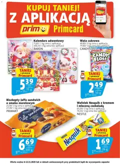 Pogląd oferty "Prim Market Promocje - Primcard" - ważna od 06.11.2025 | Strona: 2 | Produkty: Kalendarz adwentowy, Kalendarz, Sandwich, Czekolada