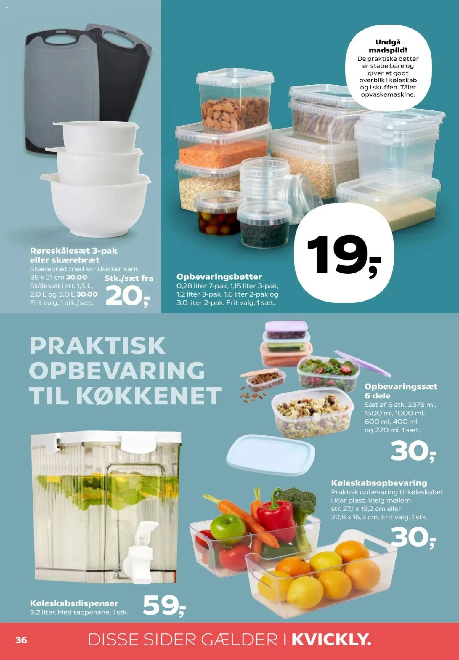 Kvickly tilbudsavis – gyldig fra 07.04.2026 | Side: 38 | Produkter: Skærebræt, Køleskab